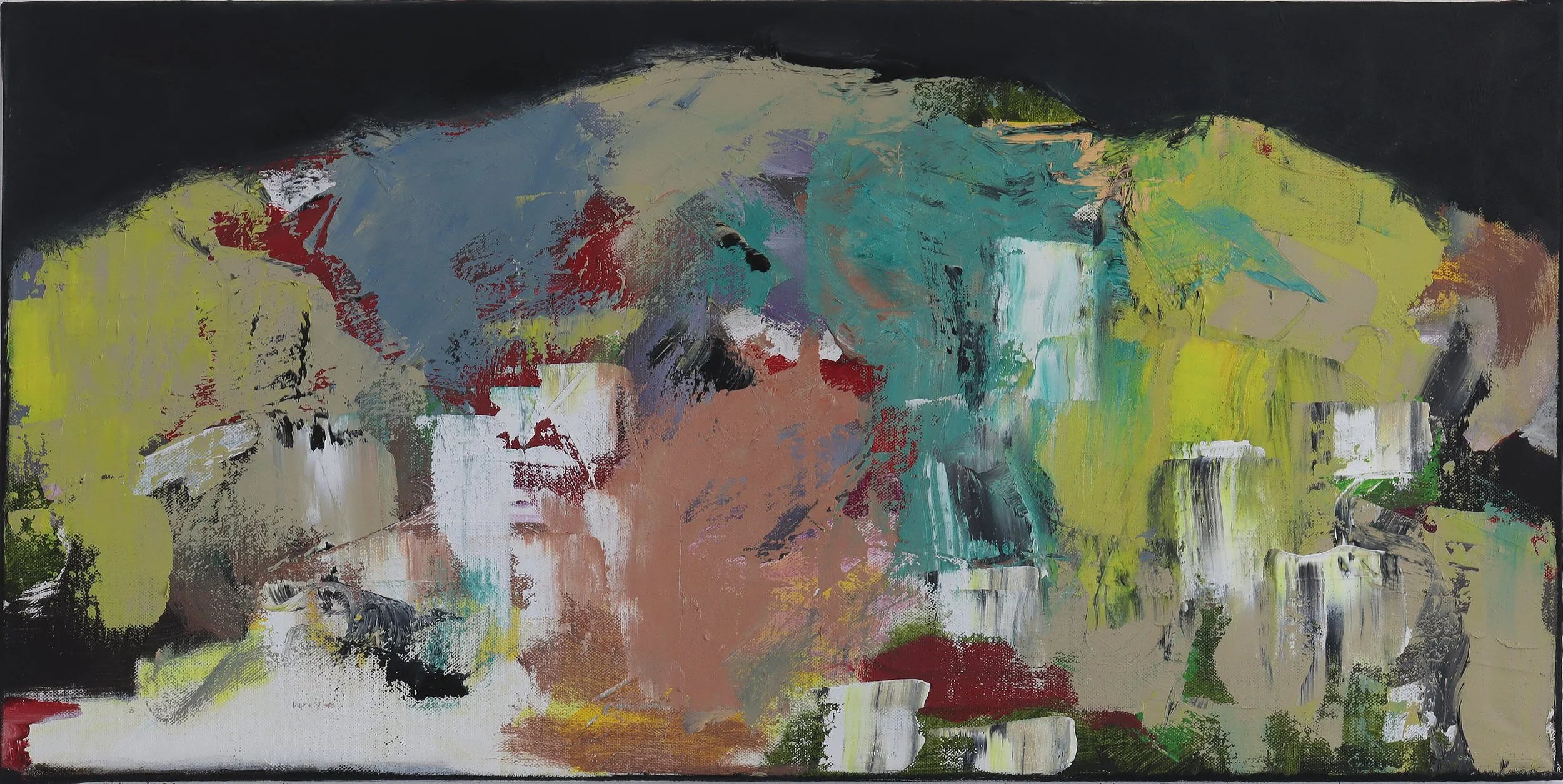  Heap 52  (august26d) 40 x 80 cm; Öl auf Leinwand