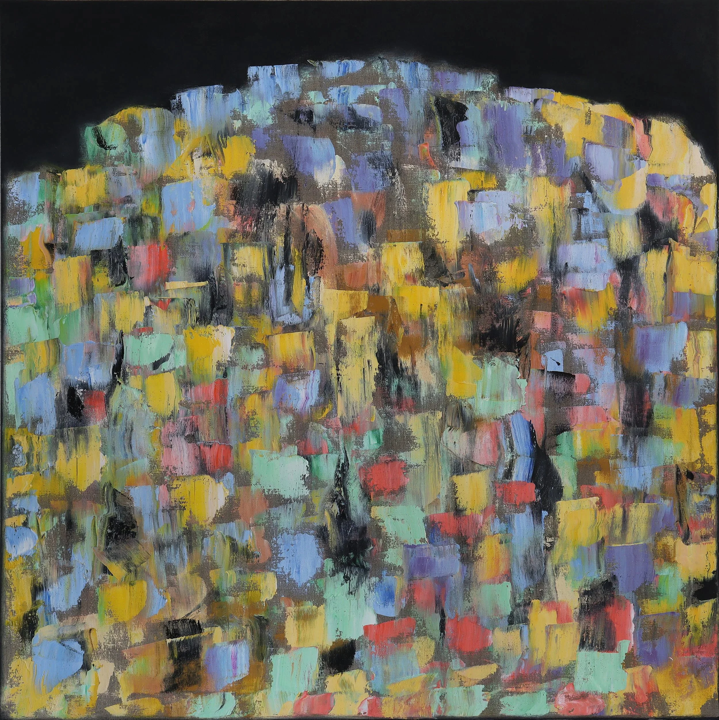  Heap 49  (juli26m) 80 x 80 cm; Öl auf Leinwand