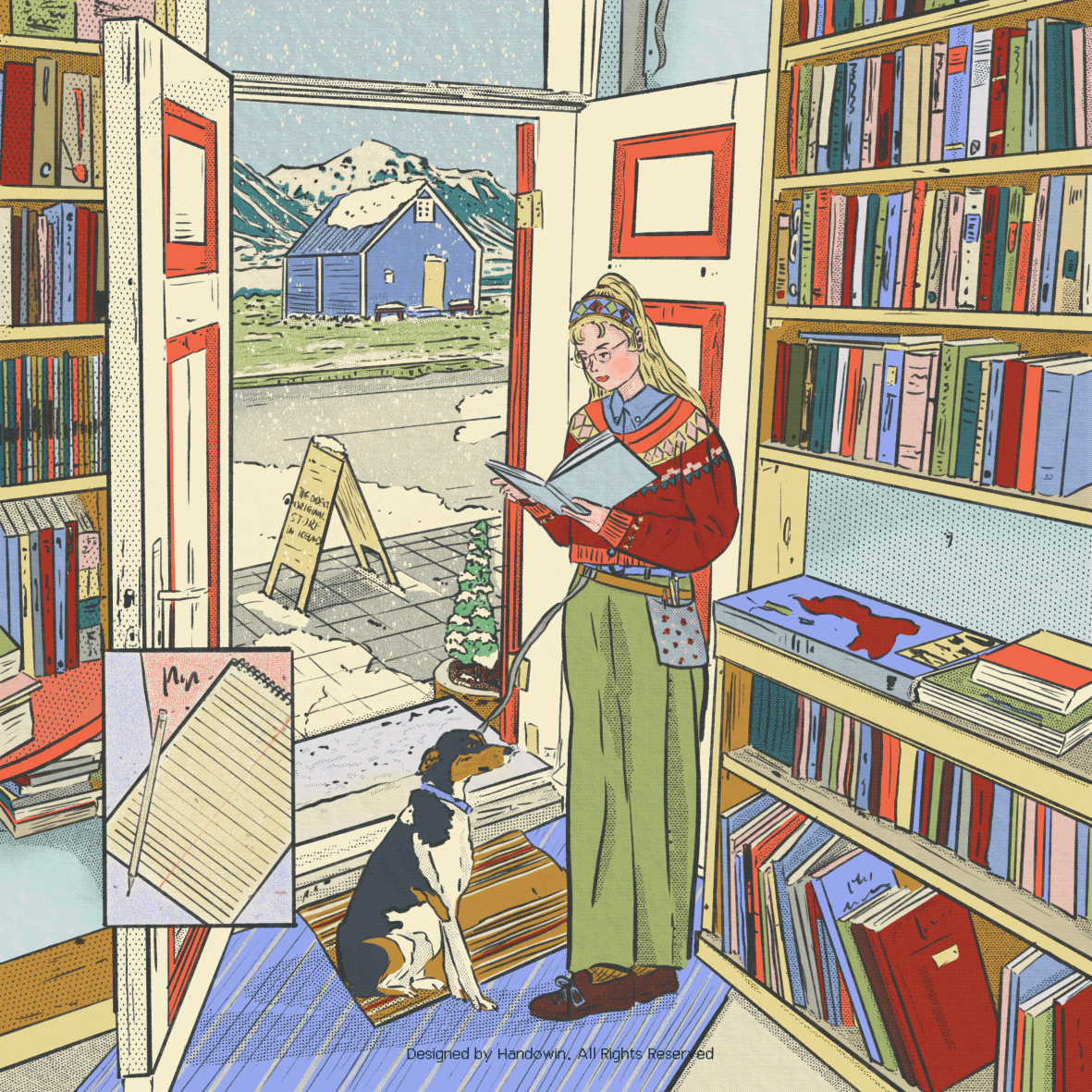 Off Work in Bookstores (Winter)