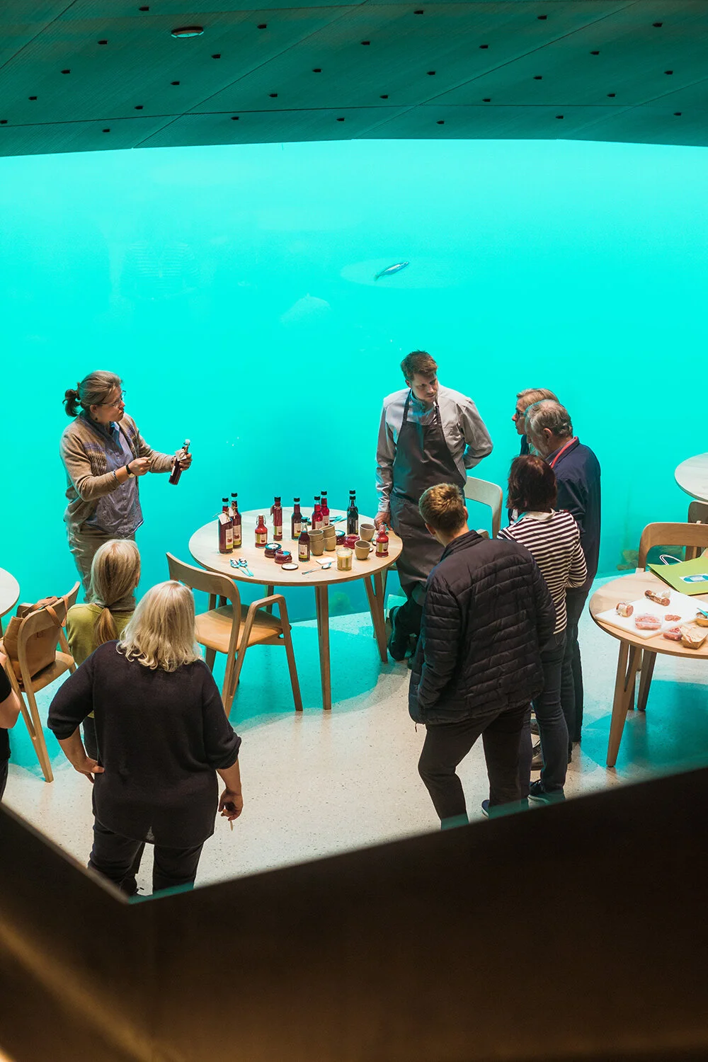 Innsalg . Mens fisken svømmer forbi vinduet, forteller Anne Vintland i Vintlands Bringebær at det slett ikke bare er bringebær de har å tilby.