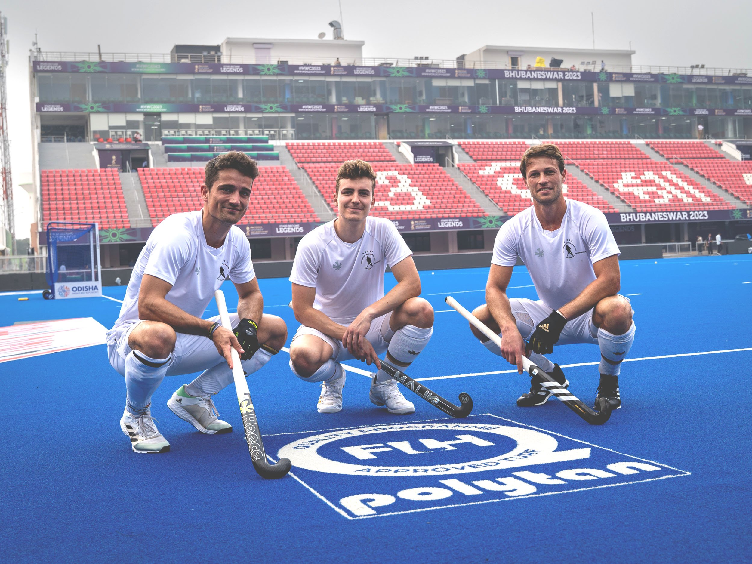 German players (left to right) Moritz Trompertz, Niklas Bosserhoff and Paul-Philipp Kaufmann.