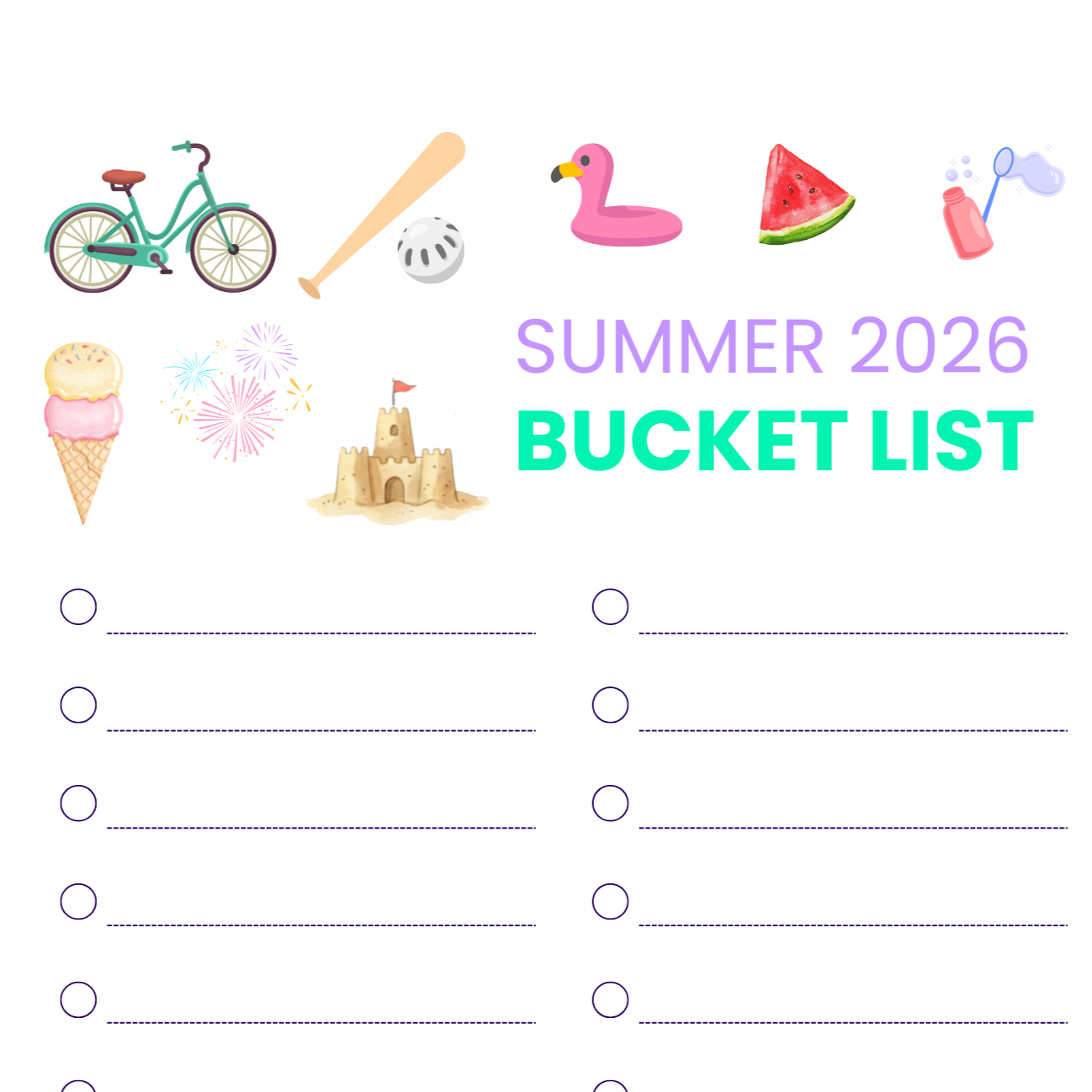 Create Your Family’s Summer 2026 Bucket List