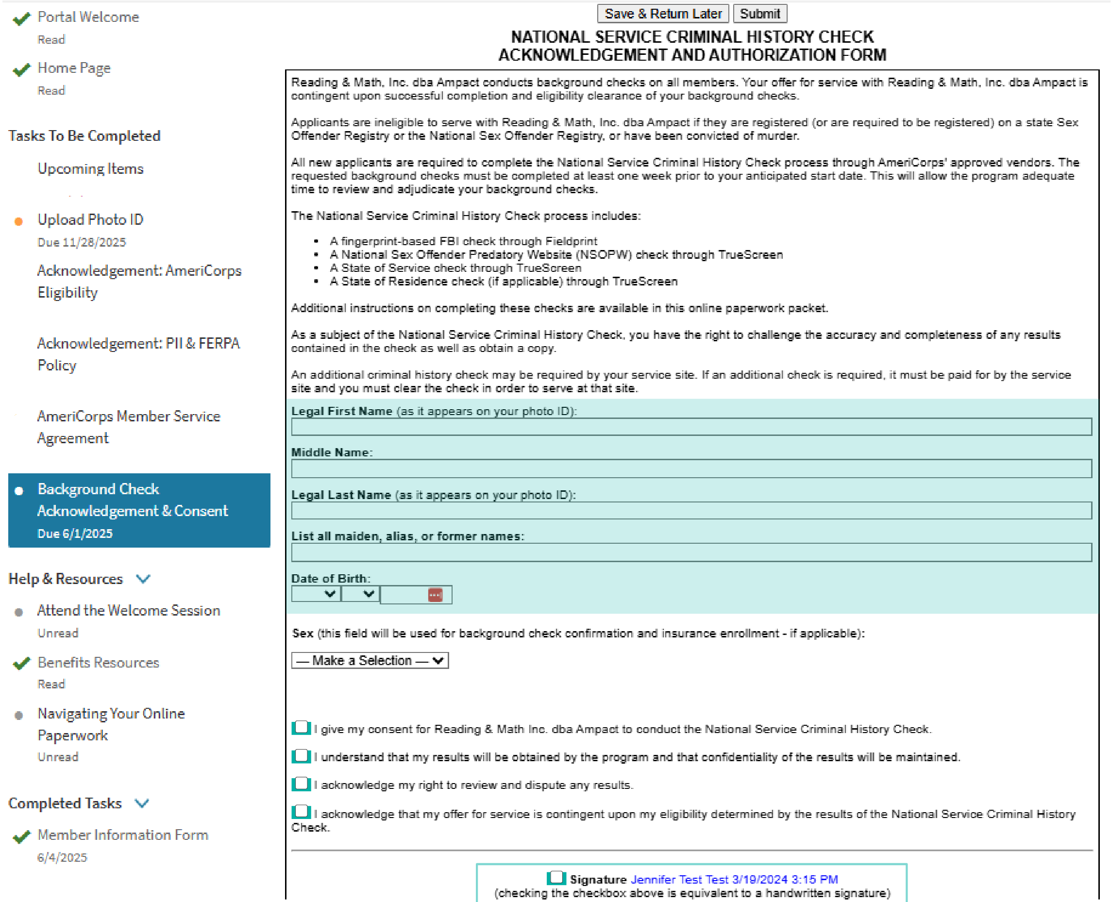 Navigating Online Paperwork — Ampact