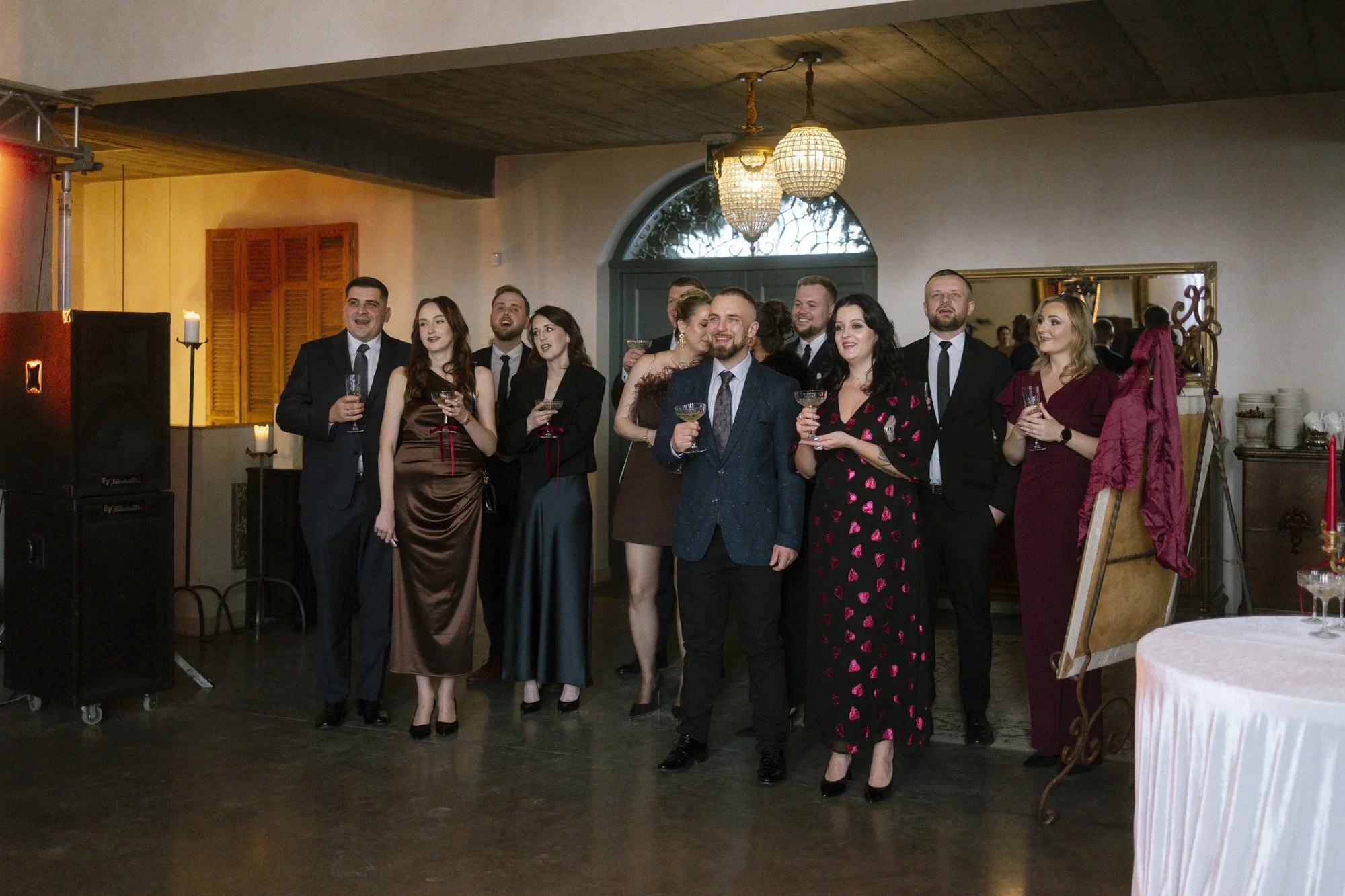 guests cheers at villa love