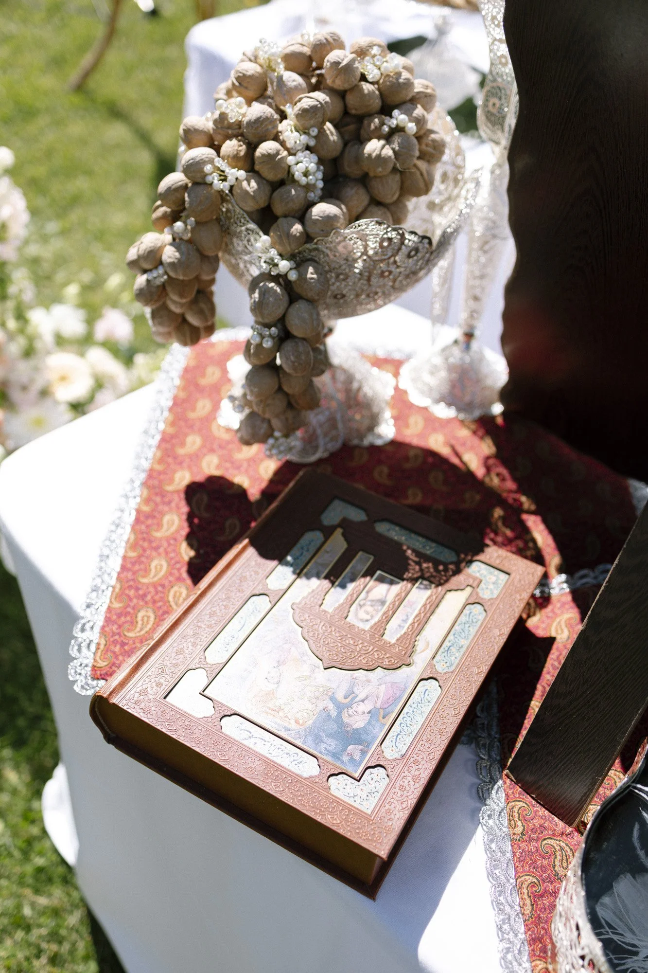 persian ceremony at fernblick, sofreh aghd details