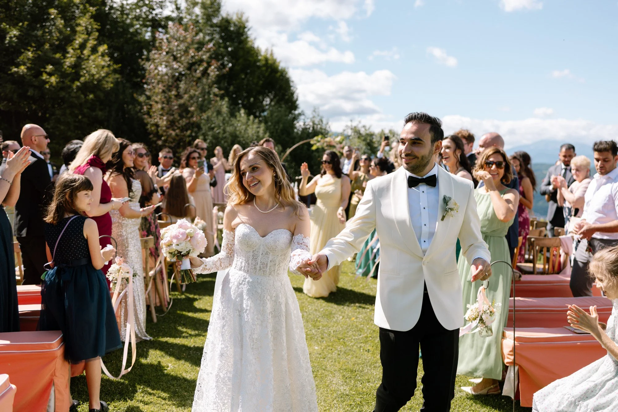 wedding ceremony in the garden of fernblick, st. corona am wechsel wedding photographer