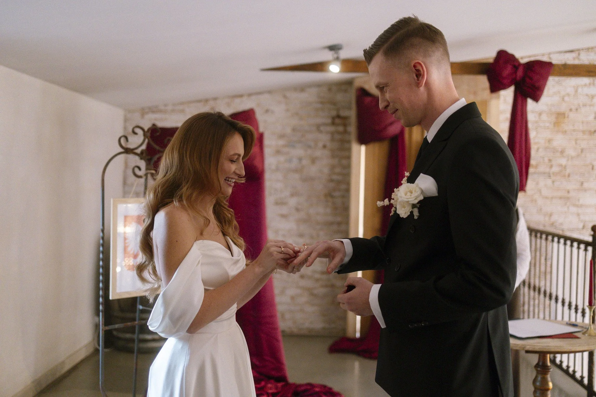 wedding ring shot at villa love