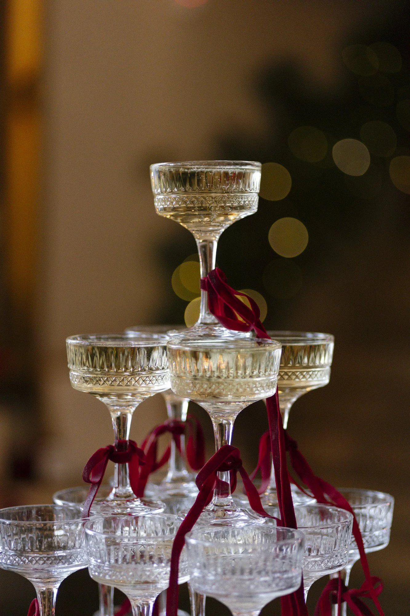 champagne tower at villa love