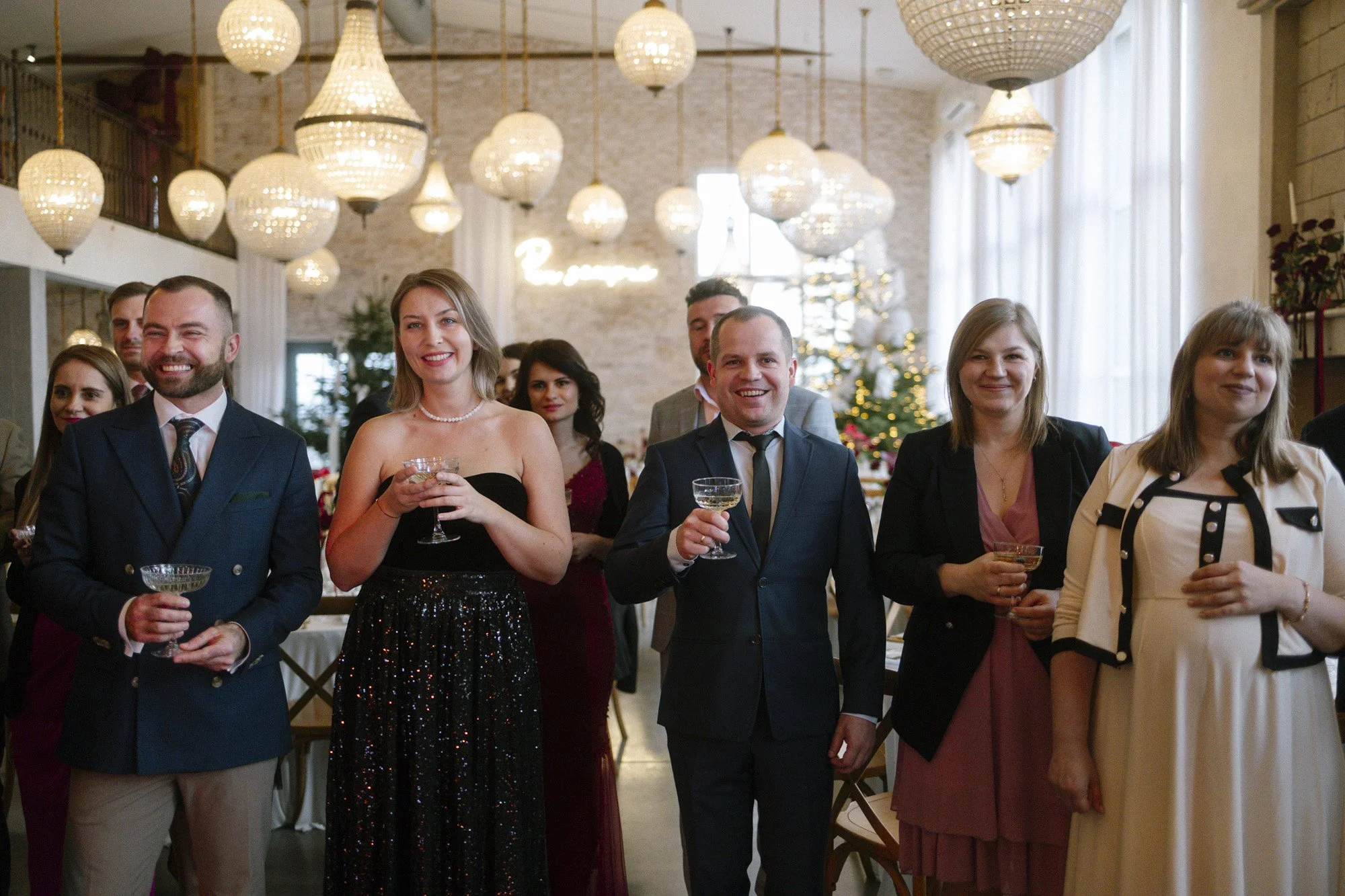 guests during wedding reception at villa love