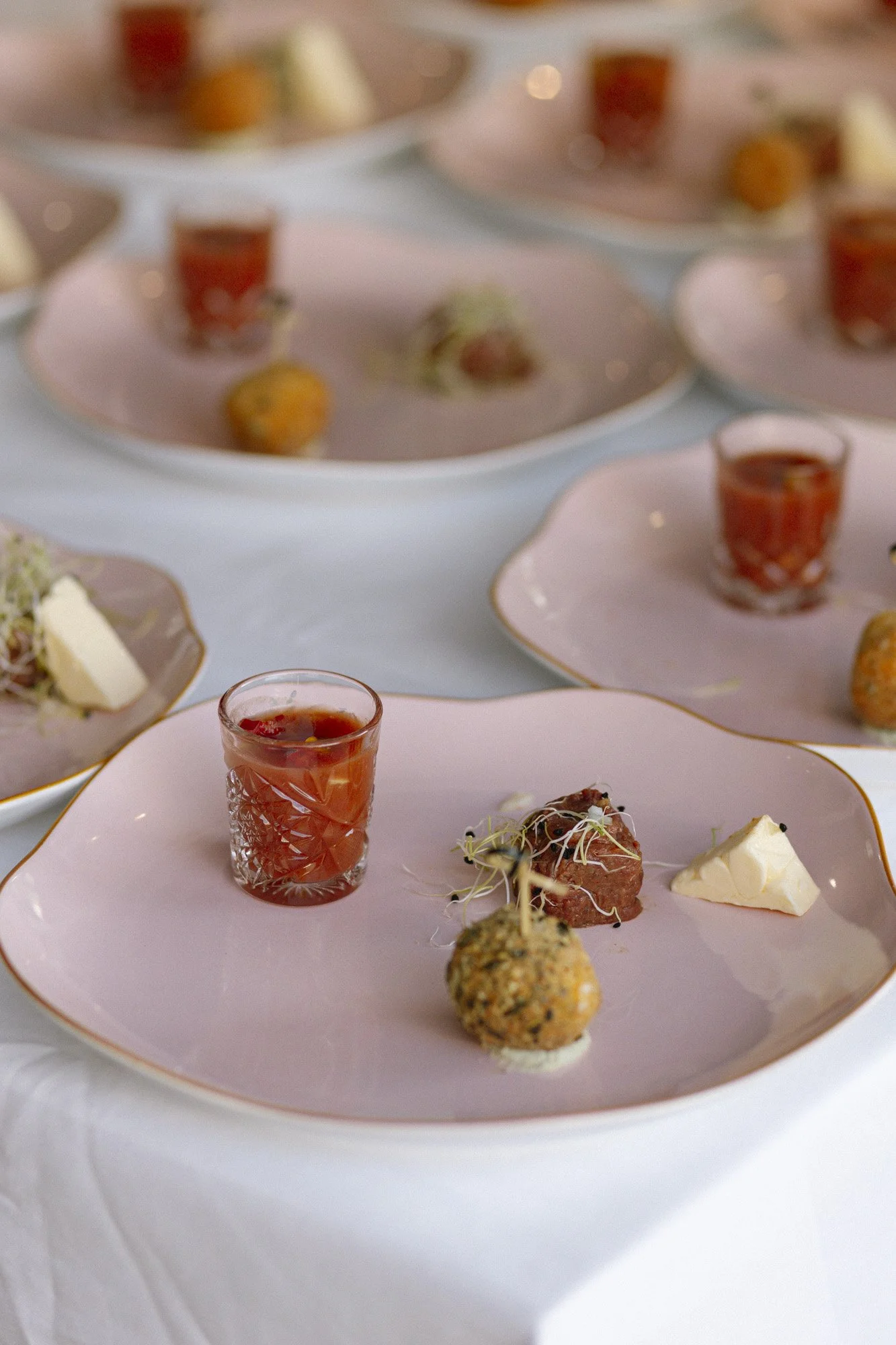 food at fernblick, wedding reception