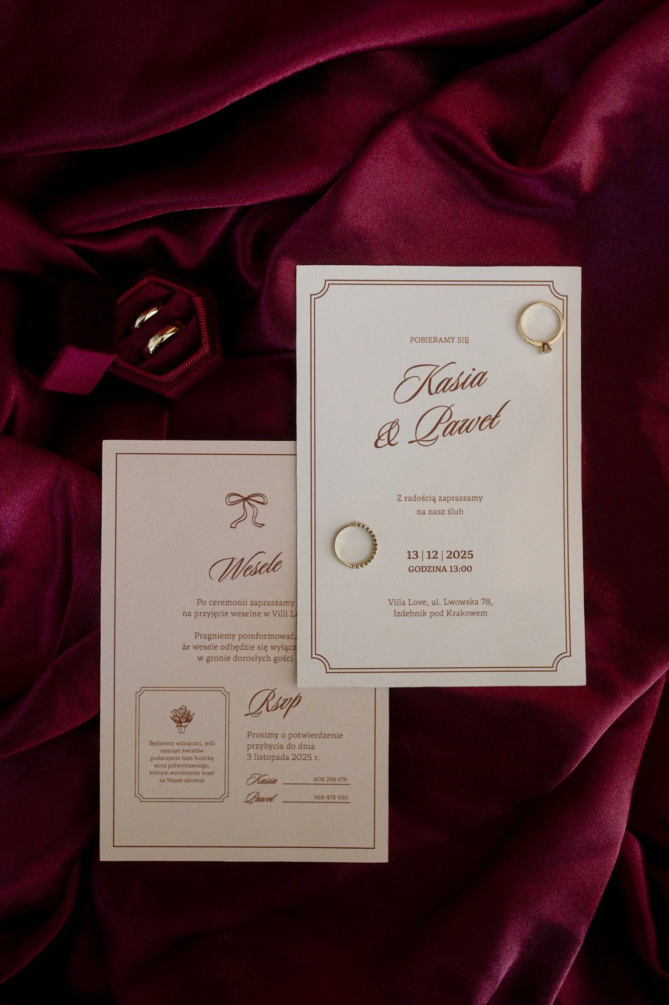 wedding details at villa love near krakow