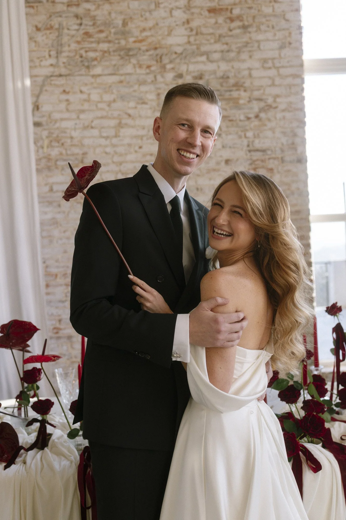 romantic couple session at Villa Love wedding venue