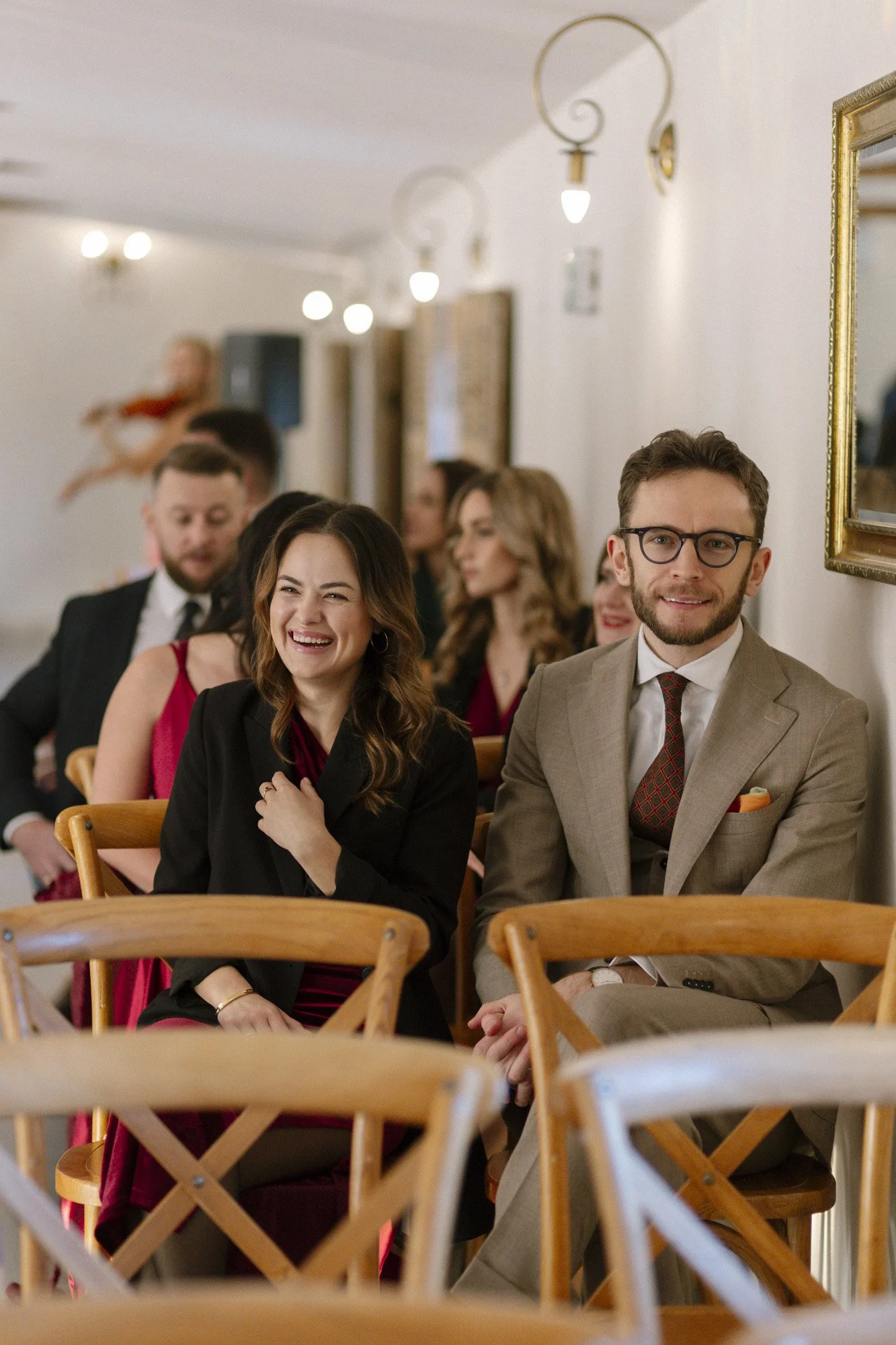 guests during ceremony at villa love