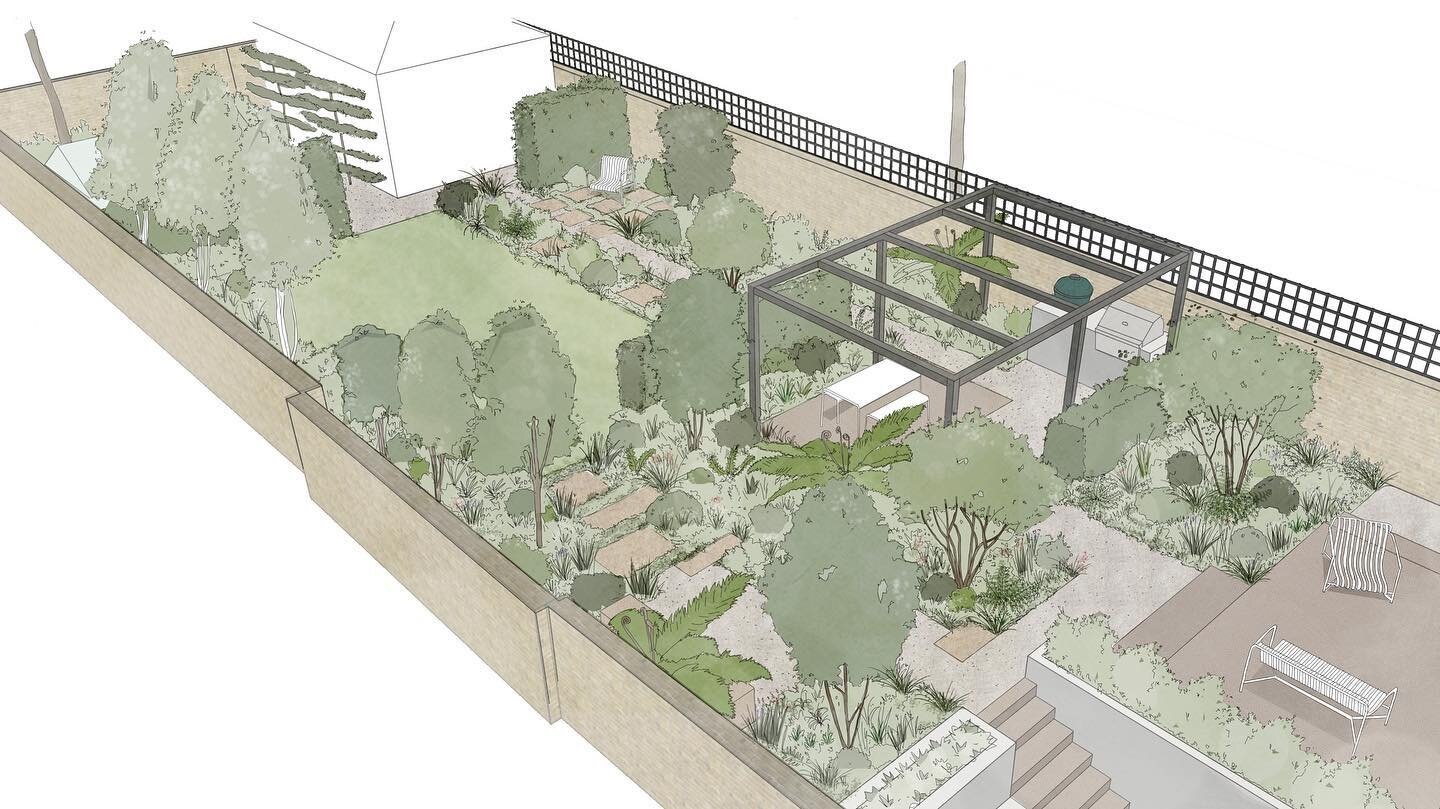 One of our current projects. 
A large family garden in West London with a great balance of elements.

@built.works 
______________________________

#garden #design #grdn #outdoors #living #home #renovation #construction #trees #landscape #architectur