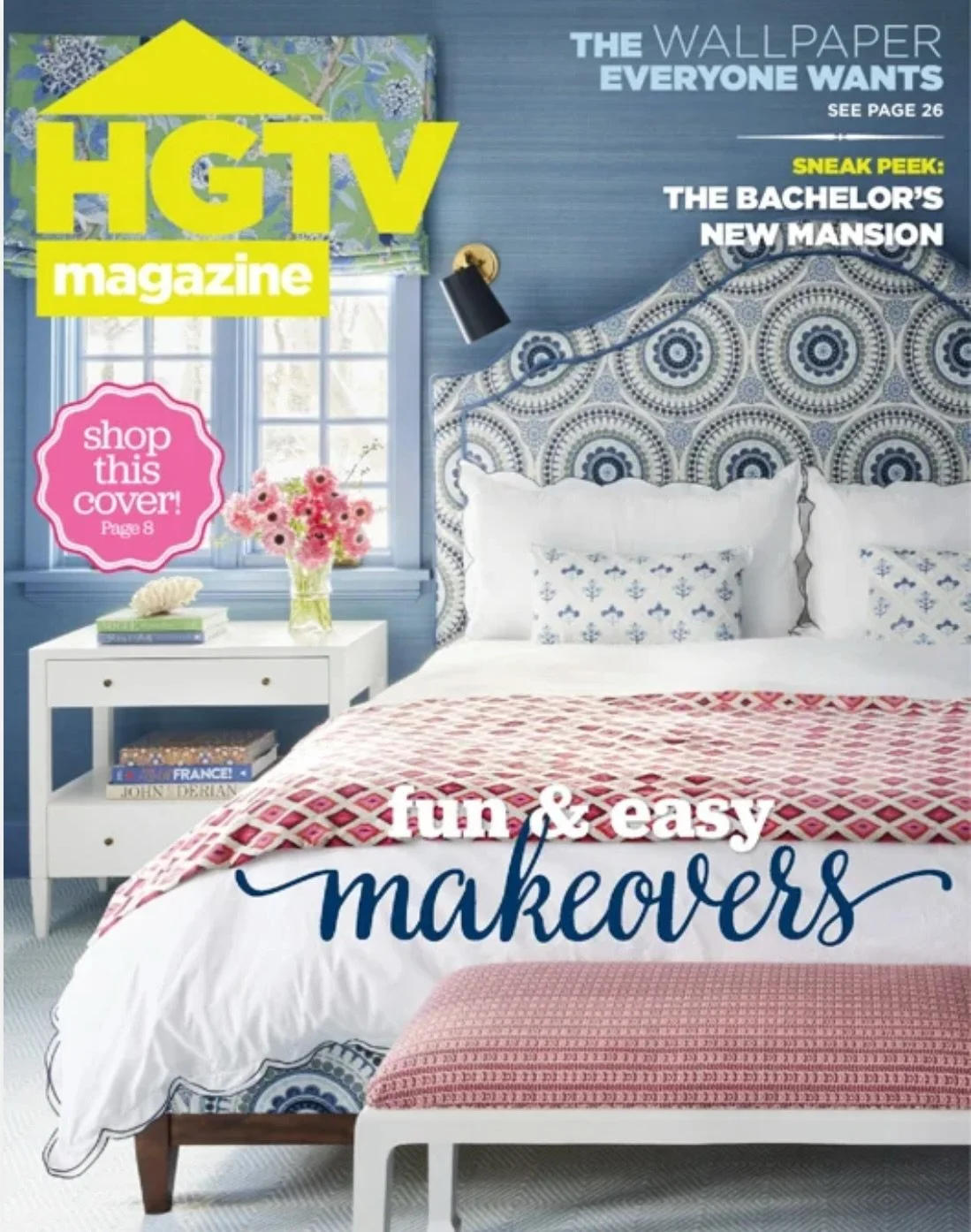 THRILLED to see our &ldquo;Home Again&rdquo; project on the cover of @hgtvmagazine ! It was such a joy helping this family reimagine their Tudor style home into a fresh, colorful space that still feels true to its character. Thank you @kate_loves_stu