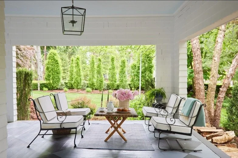 I found this outdoor furniture set buried in the back of an antique store. It was rusty and dirty, but I knew with a little TLC I could transform it. &ldquo;As a designer, I love to find a vintage piece and either refinish, lacquer, or re-upholster i