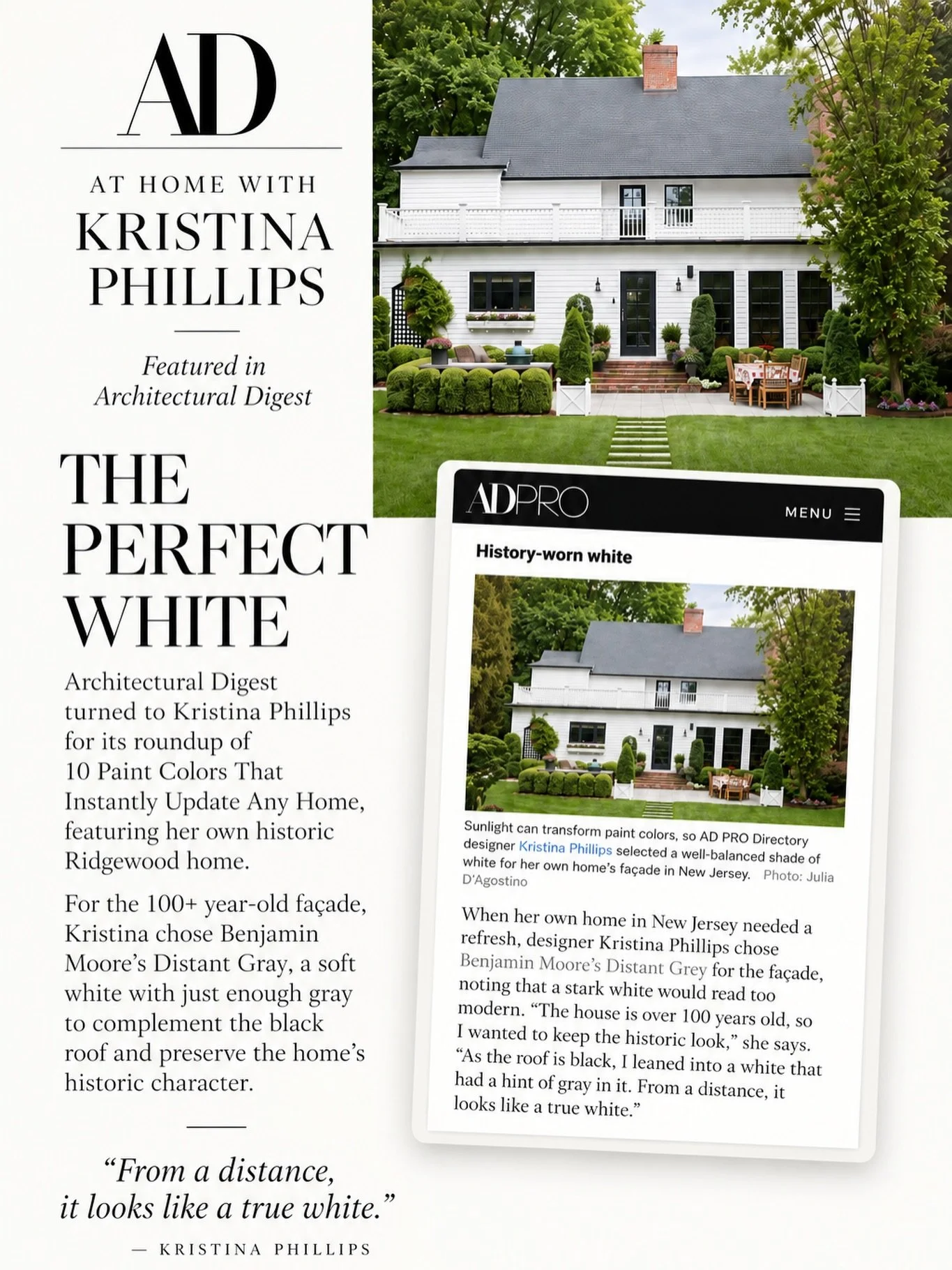 Thank you @archdigestpro for including my thoughts on paint colors that instantly update a home, along with featuring my own home. Choosing a paint color is a big deal and can totally transform the way a room, or an entire house, feels. For our 100+ 