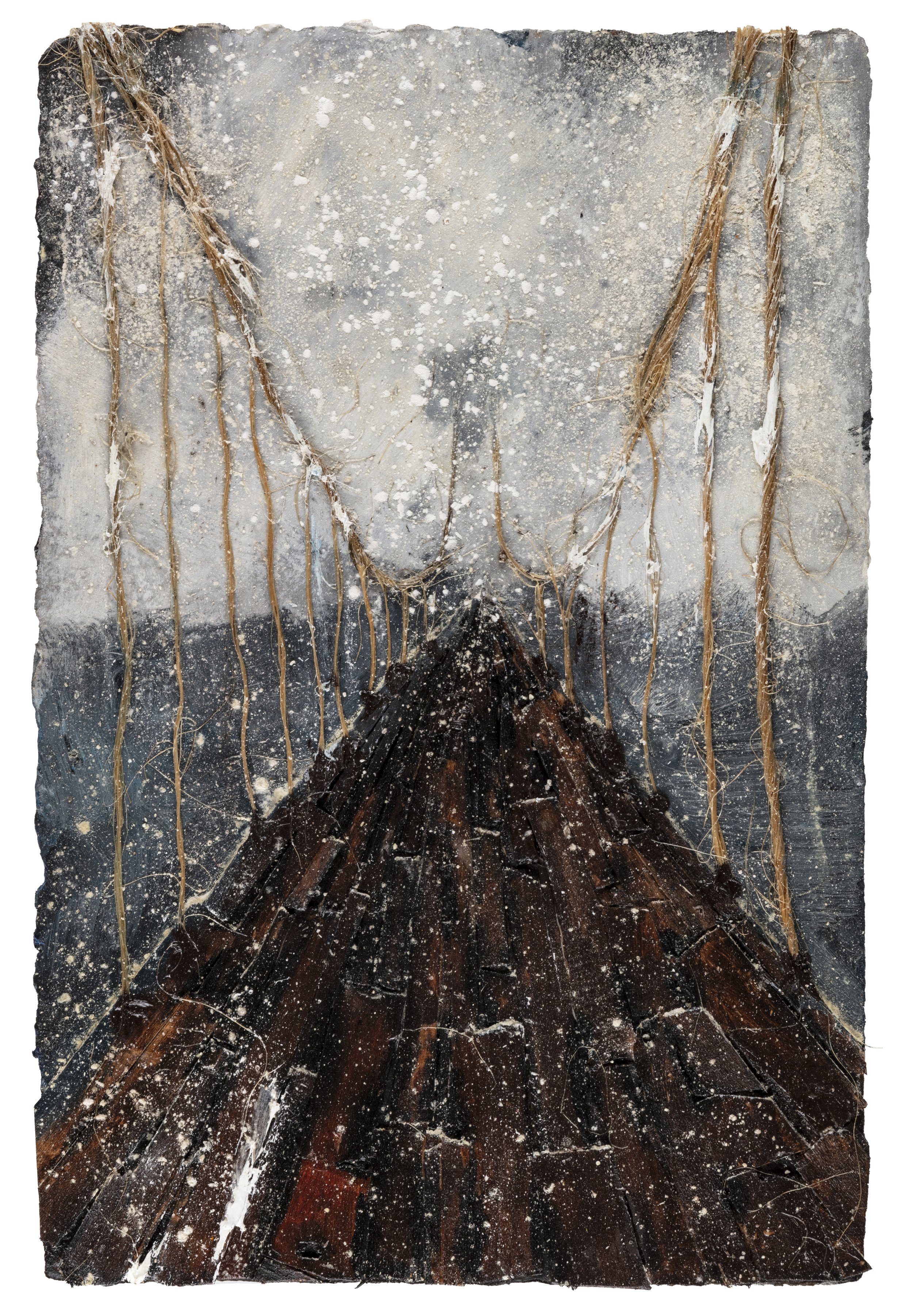 Marcos Tamargo, Snowy Bridge, 2021, Mischtechnik auf Papier, 60 x 40 cm Kopie 2.jpg
