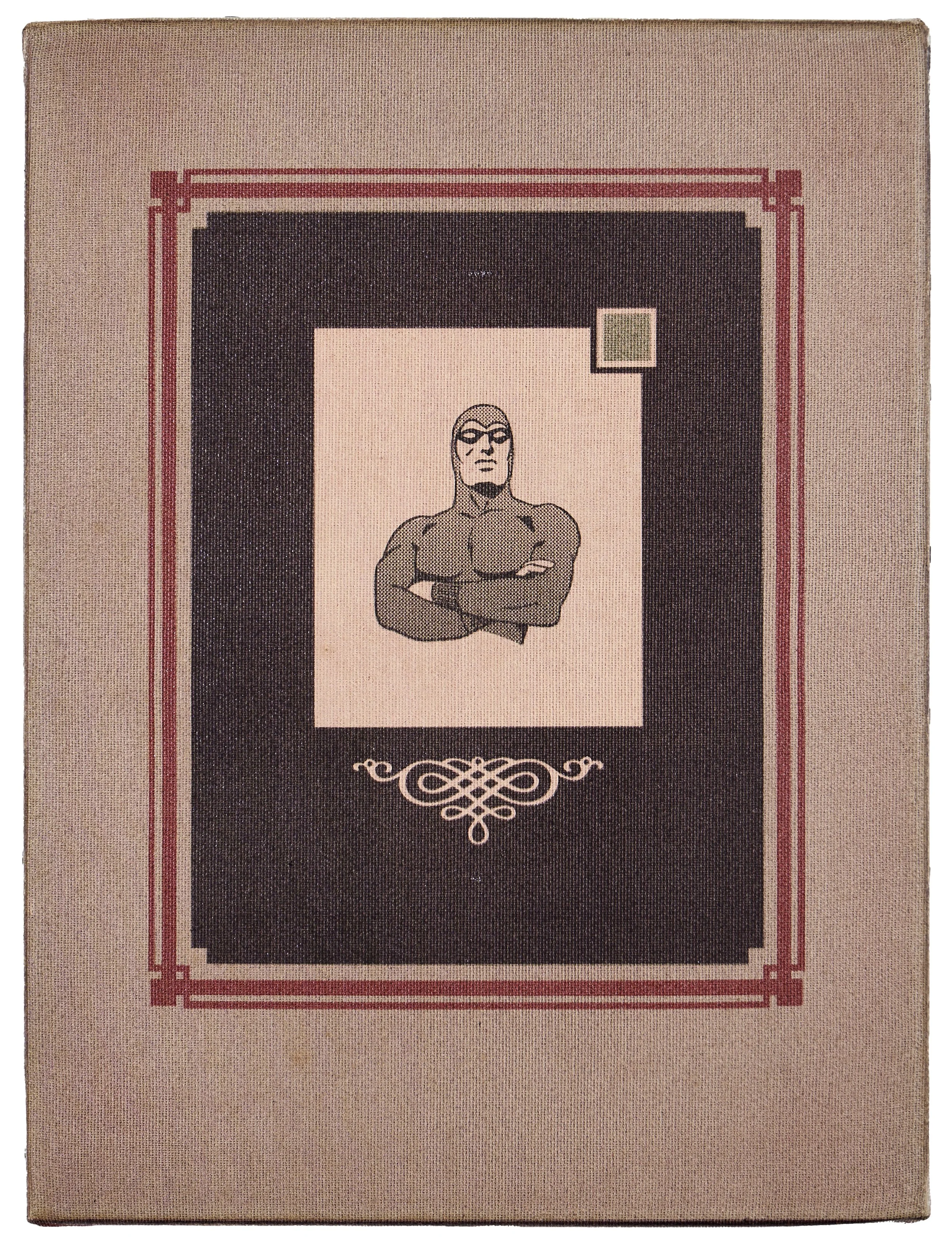Wolfgang Oppermann (WOPP), Mit Lee Falk (1996), Galerie Hanna Bekker vom Rath – vielschichtiger Unikat-Siebdruck mit Pigmentschichten auf Leinwand im Dialog mit der Pop-Kultur (40 × 30 cm).