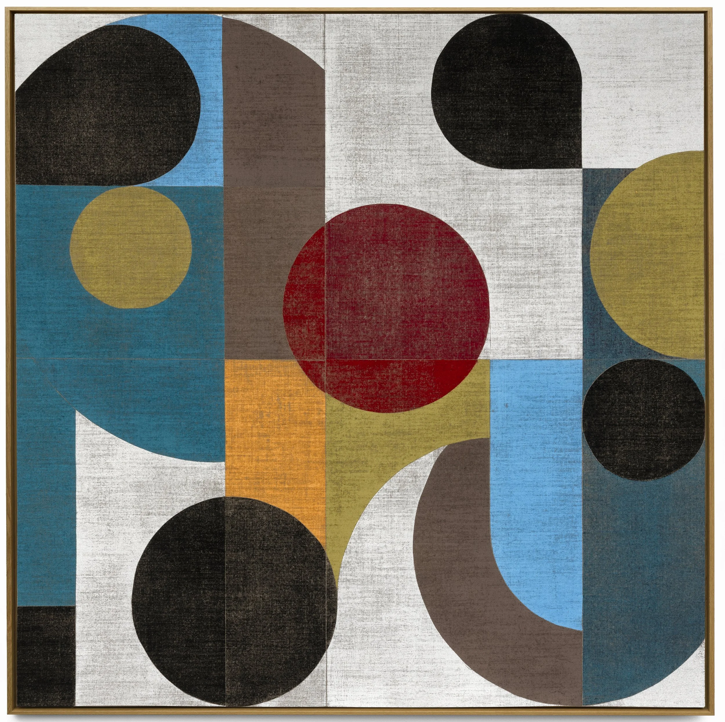 Hendrik Zimmer I Soft Mechanic 2025 I 100 x 100 cm I woodcut on canvas painter´s frame I photo Wolfgang Günzel, Offenbach am Main
