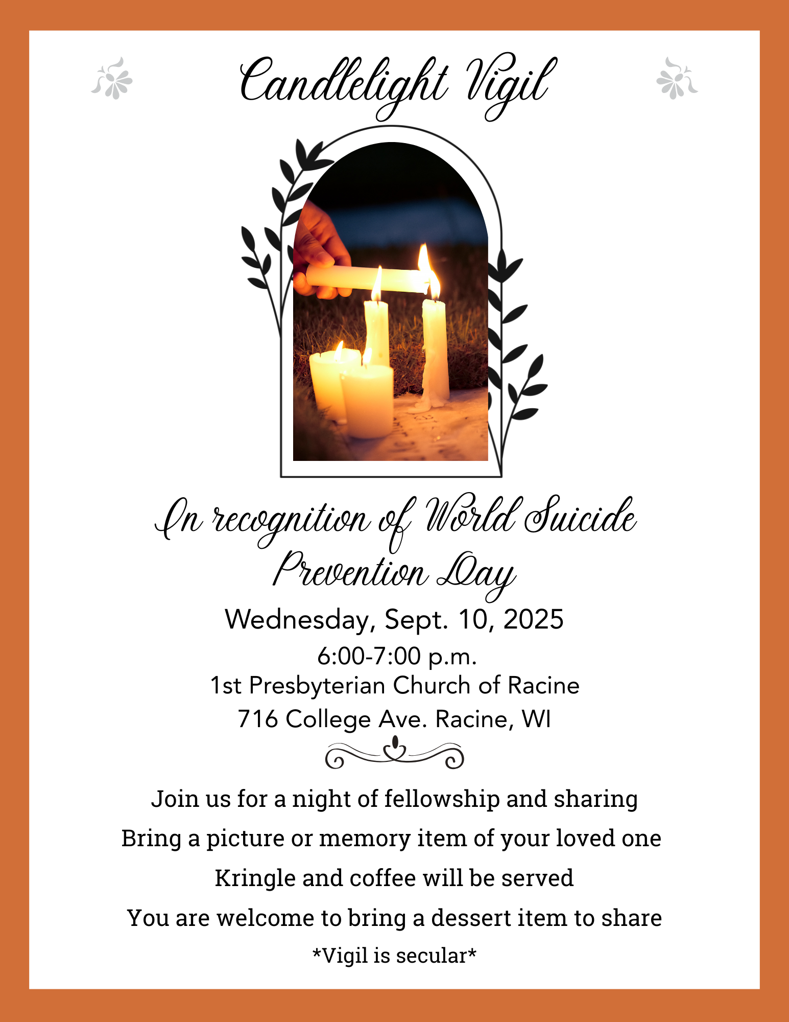 Candlelight Vigil - World Suicide Prevention Day