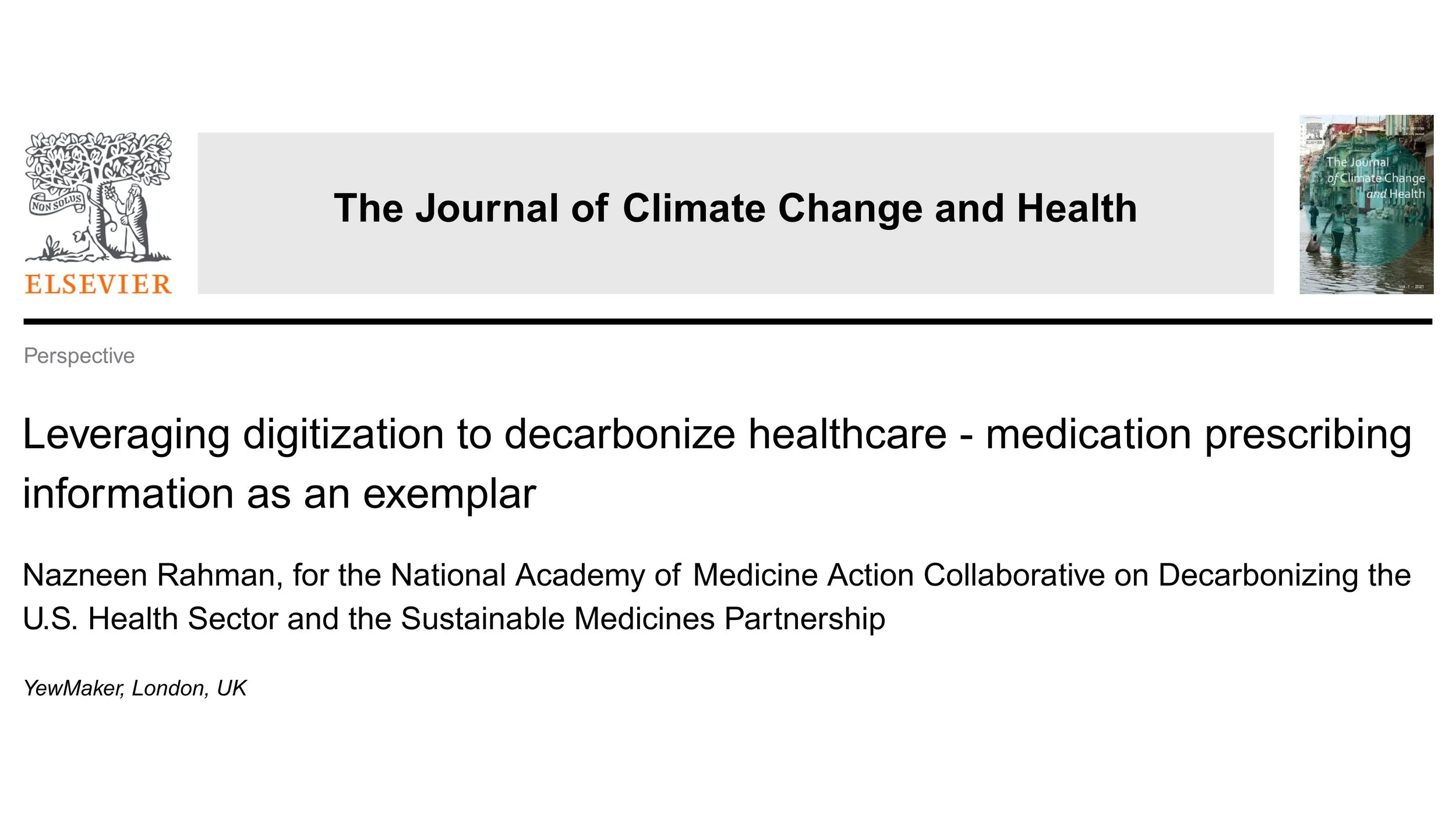 Decarbonising Medication Information