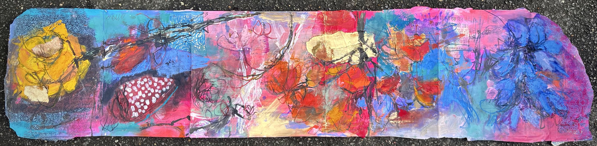 Orchestra of Objects 
Mixed media on paper. Framed 
£1200 149 x 44 cm 