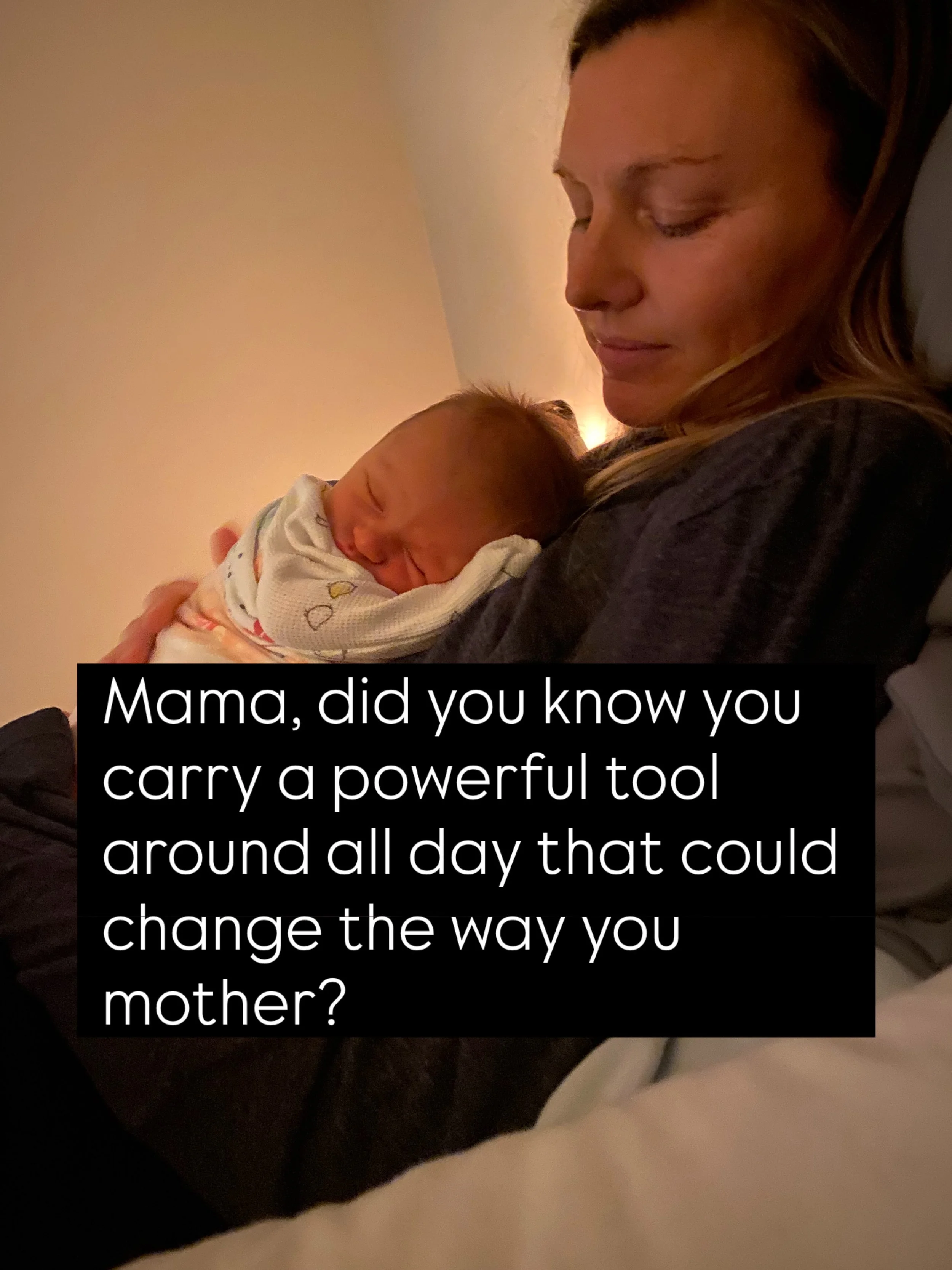 Mama, did you know you carry a powerful tool around all day that could change the way you mother?

It&rsquo;s your breath. 

Breathing is simple. That&rsquo;s part of the magic.

As moms we don&rsquo;t need more complications. We don&rsquo;t need mor