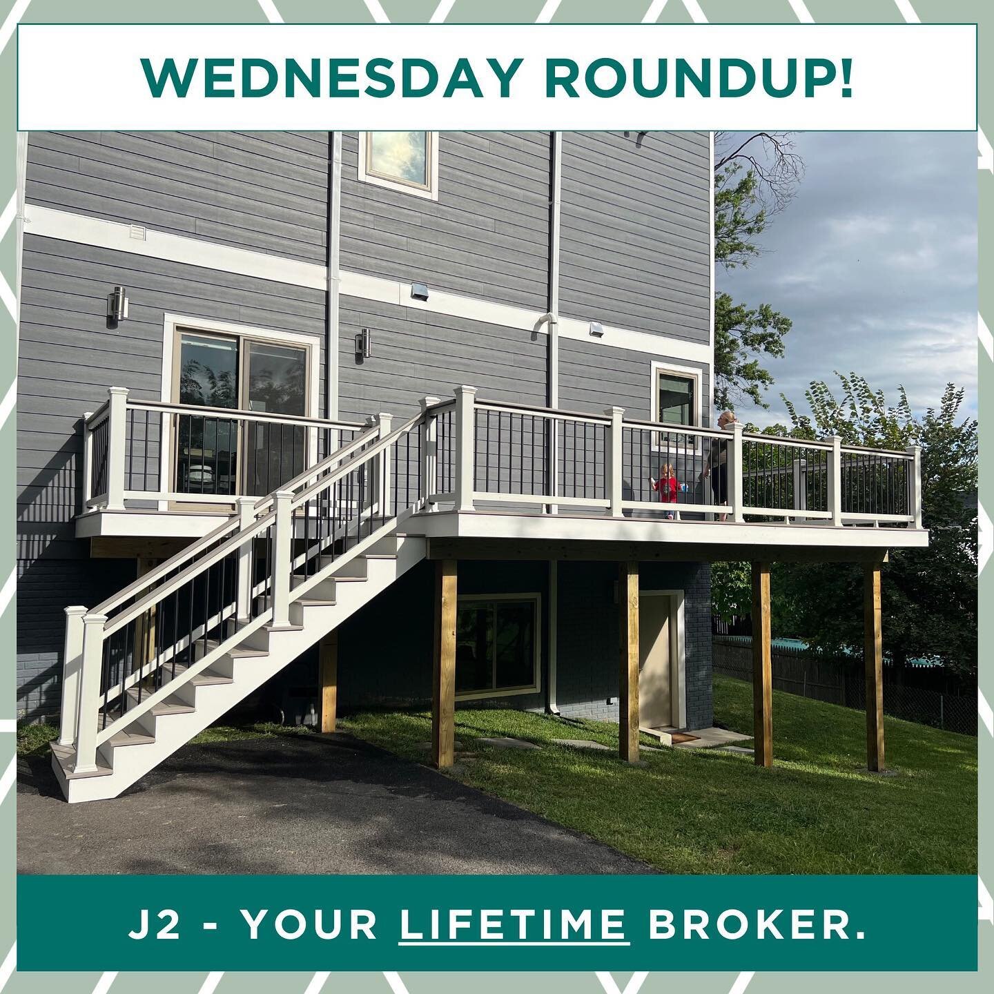 #WednesdayRoundup 💫💚 There for you from the first consult to handing over the keys&hellip;and beyond! 

We loved working with our clients after closing on their home for this beautiful deck add-on! At J2, we are your lifetime broker, and offer a fu