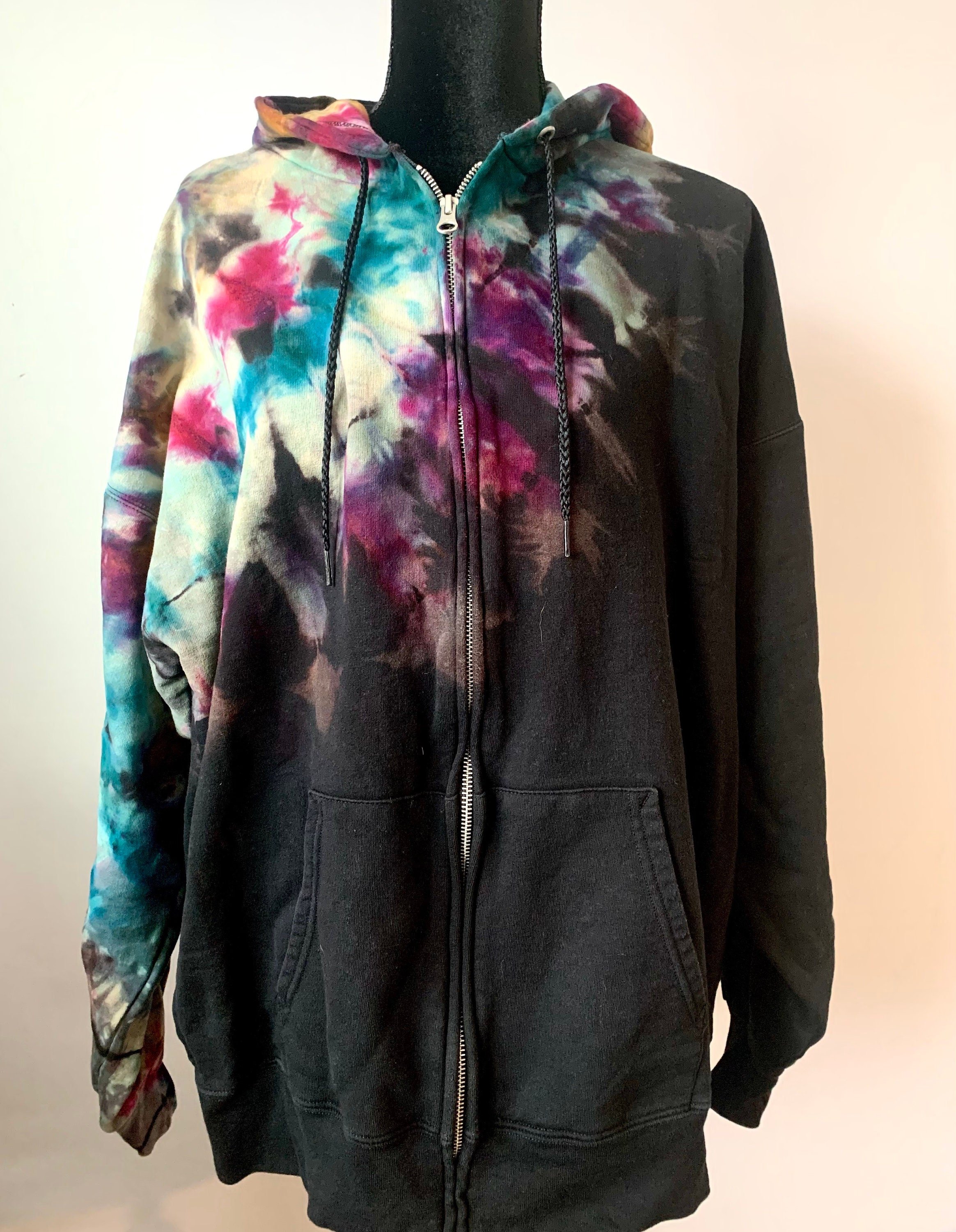 Reverse Tie Dye Pullover Hoodie