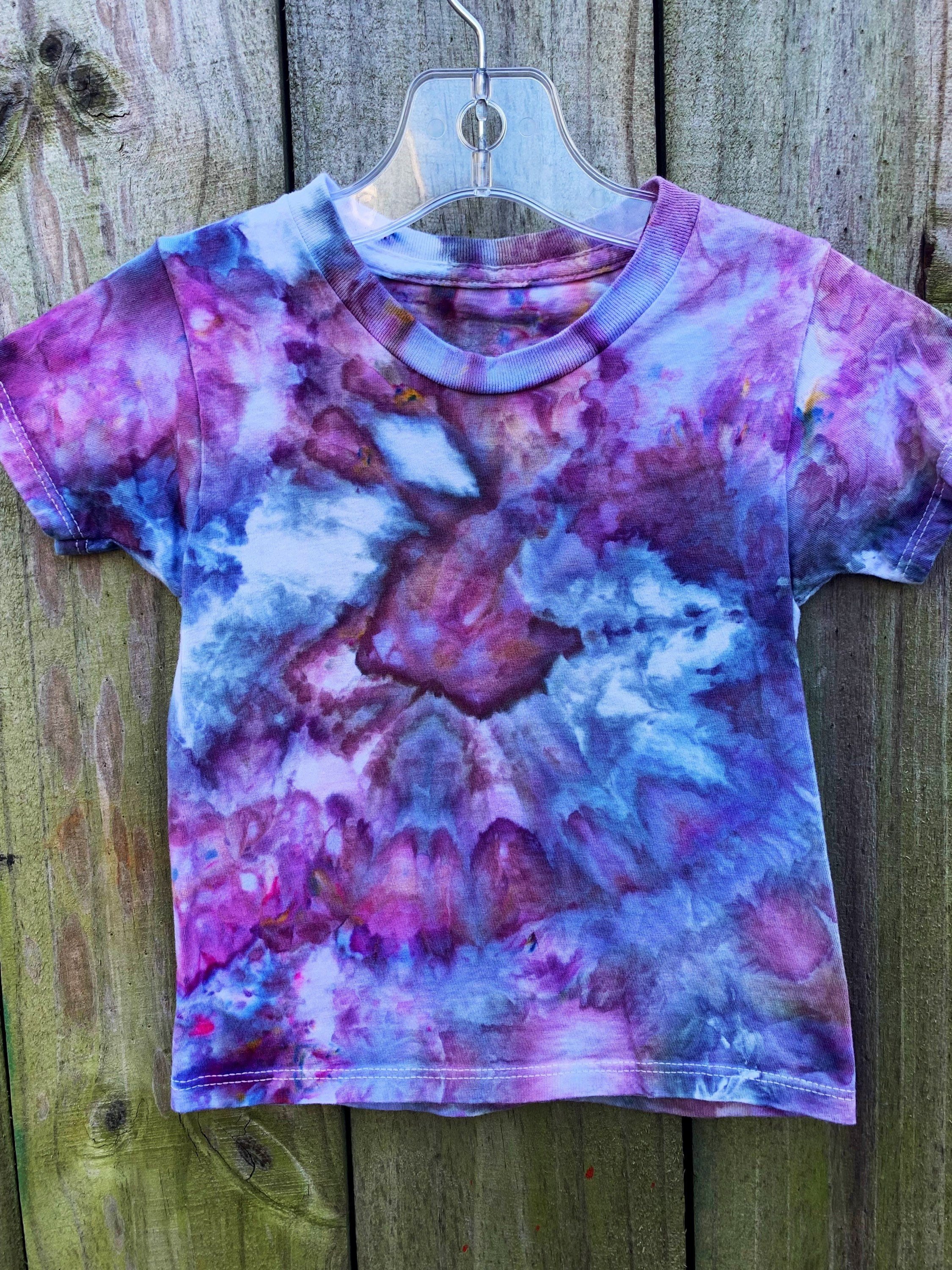 Ice Dyed Spiral Tie Dye Tee in 2T-3T