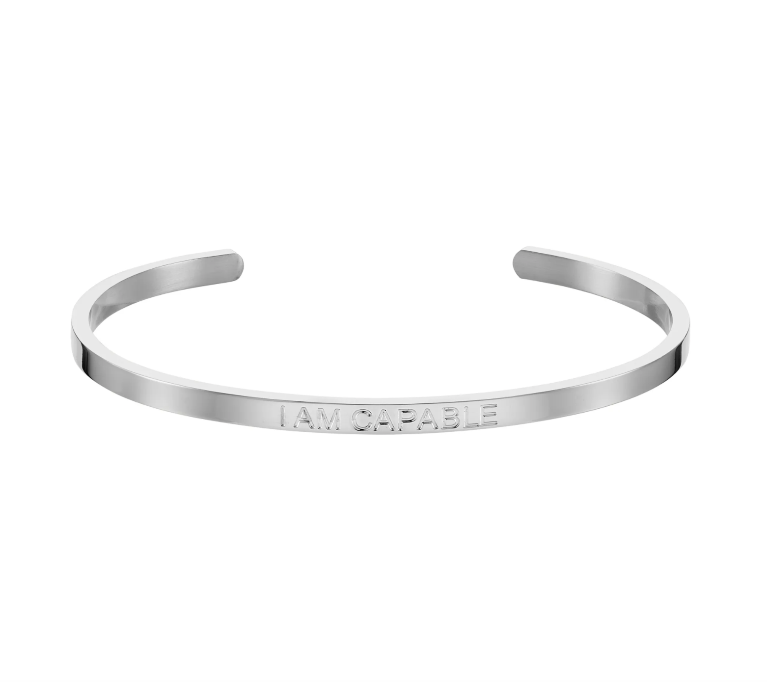 I AM CAPABLE – Affirmation Bracelet – Silver by Soul Analyse