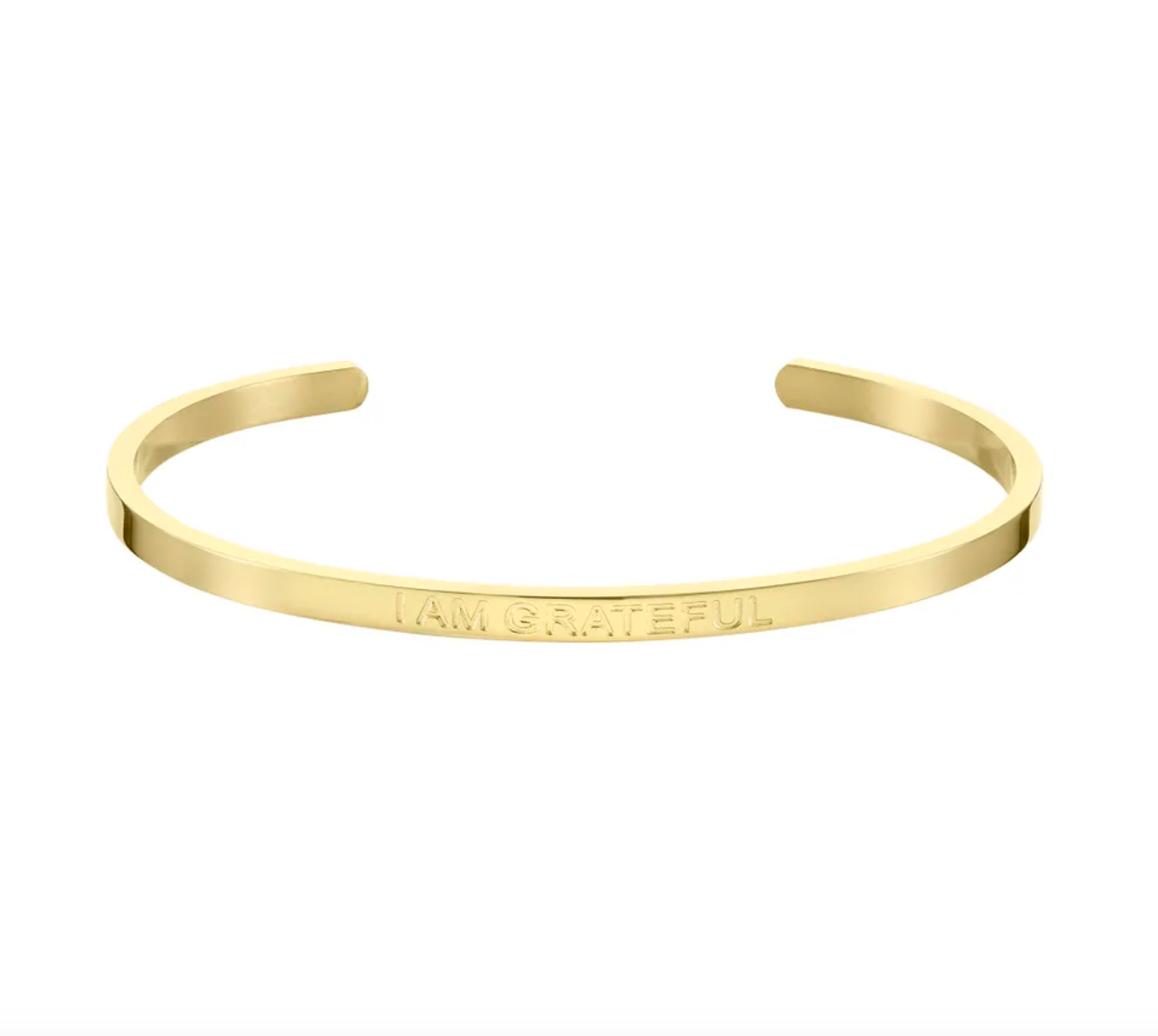 I AM GRATEFUL – Affirmation Bracelet – Gold by Soul Analyse