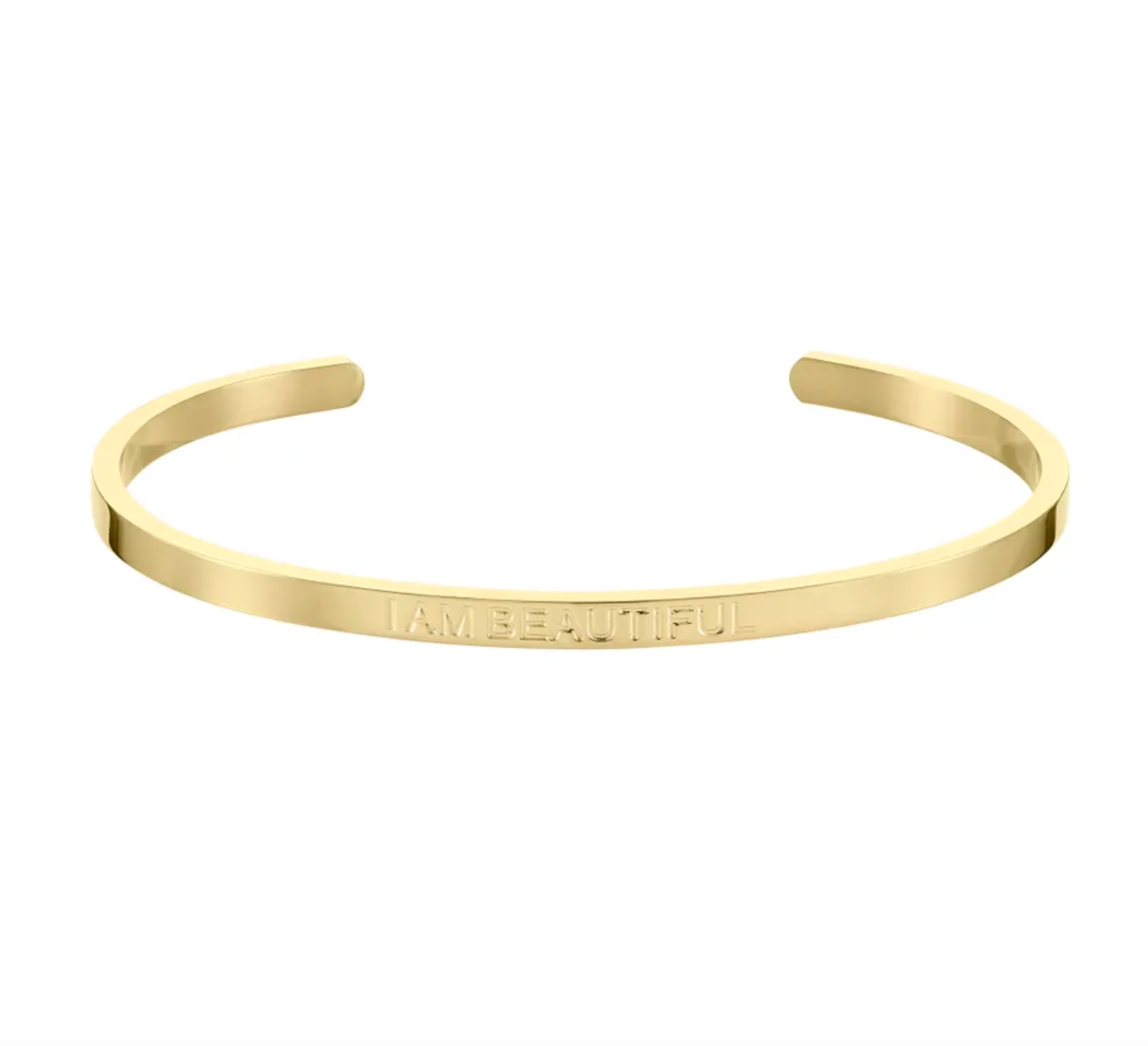 I AM BEAUTIFUL – Affirmation Bracelet – Gold by Soul Analyse