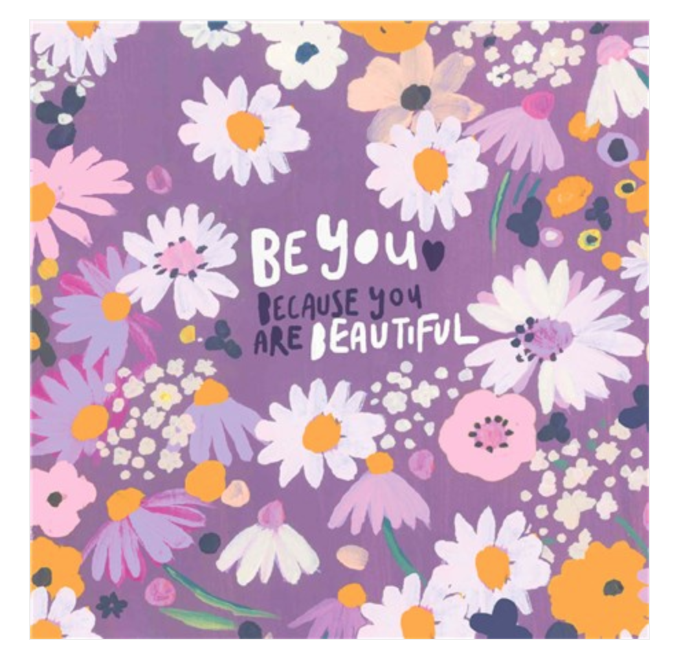 Be you because you are beautiful card by Sooshichacha
