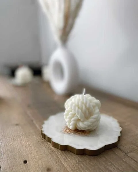 Cosy Knot Natural Soy Wax Decor Candle by The Lucid Wick
