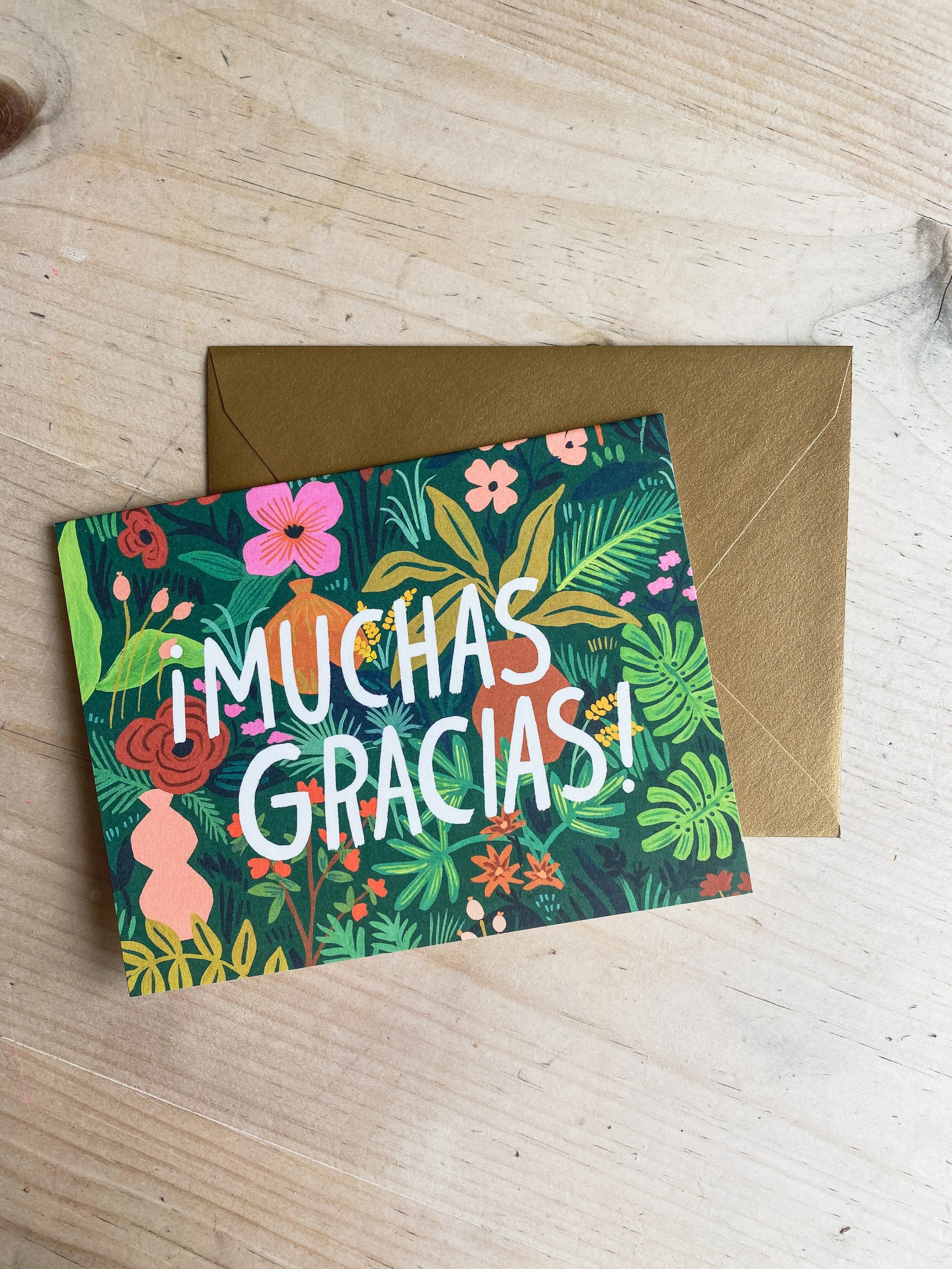 Muchas Gracias Tropical card by Rifle Paper Co