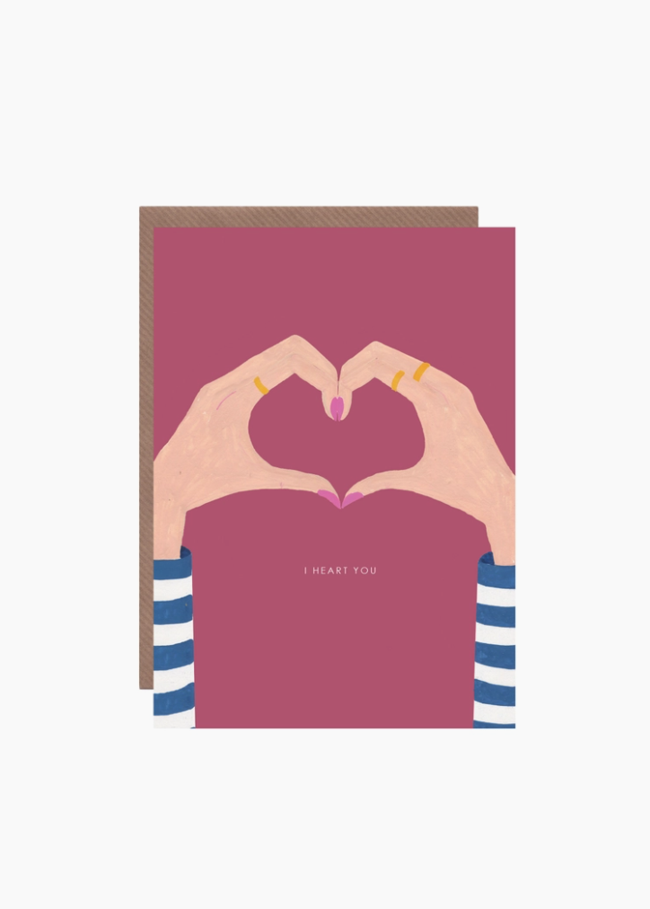 Heart Hands Greetings Card by Hutch Cassidy