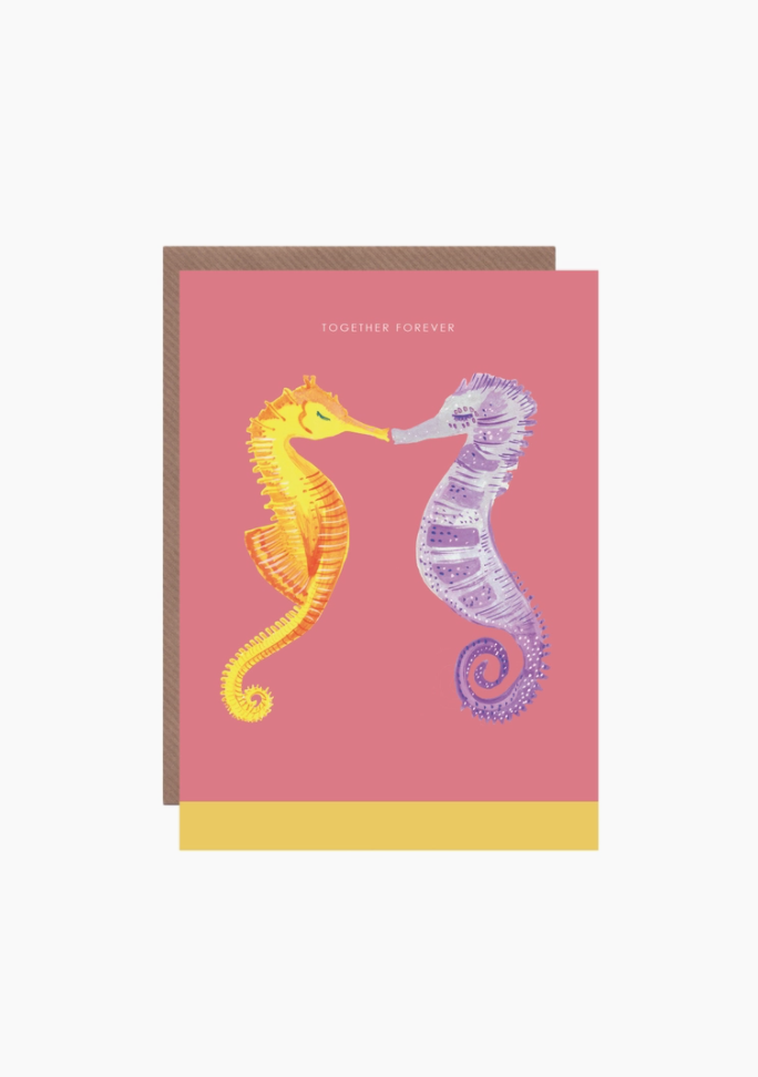 Seahorses "Together Forever" Greetings Card by Hutch Cassidy