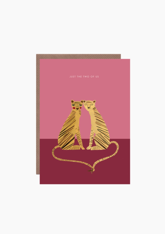 Tiger Couple "Just the two of us" Greetings Card