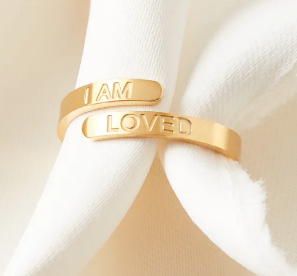 ‘I Am Loved’ Soul Analyse Gold Ring