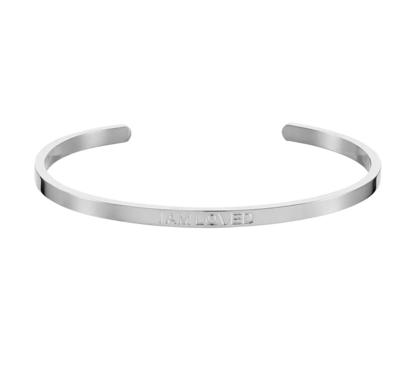 ‘I Am Loved’ Affirmation Soul Analyse Silver Bracelet