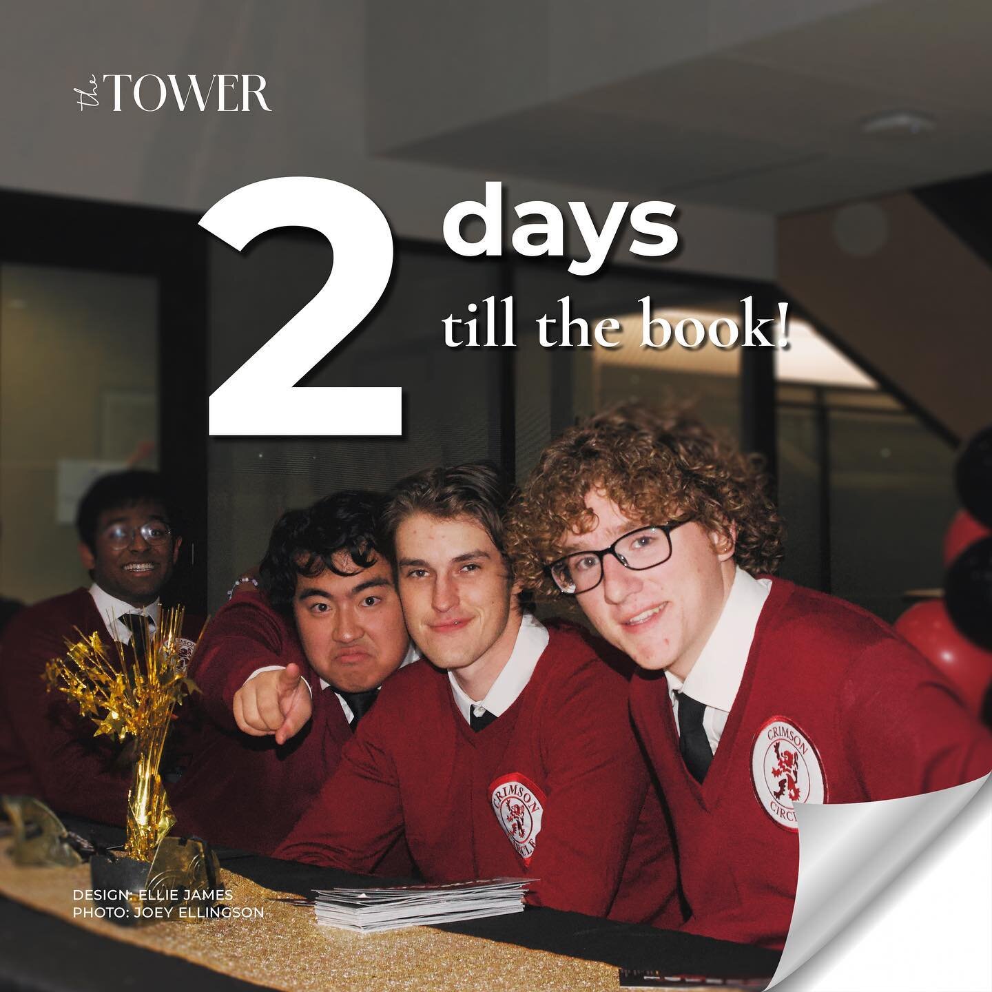 It&rsquo;s almost time! Just 2 days until the 2023 Tower Yearbook reveal! Don&rsquo;t miss out on our distribution dates!

Photo: Joey Ellingson | Tower

For more information about distribution, visit our website or click on our linktr.ee in our bio!