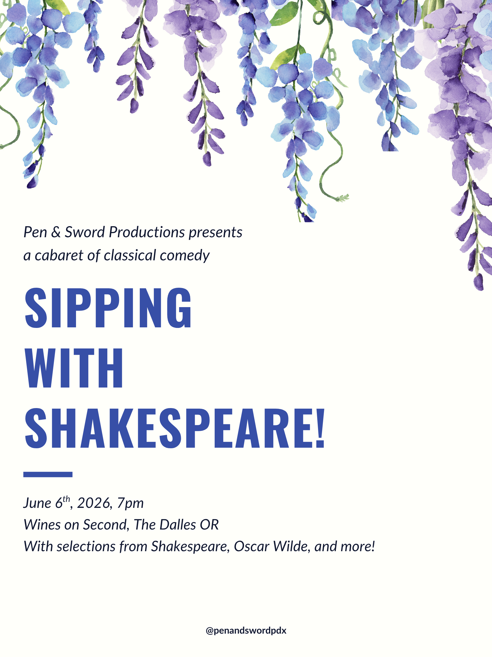 Sipping with Shakespeare: A Cabaret of Classical Comedy