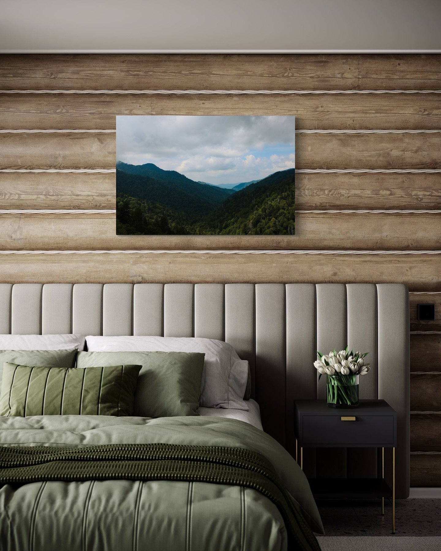 Layered ridges fading into blue. Clouds rolling like ocean waves above a sea of green. 🌥️🌳 This Smoky Mountain view brings nature&rsquo;s rhythm into your space &mdash; peaceful, powerful, and timeless. ⛰️✨

Timeless Tranquility, my latest fine art