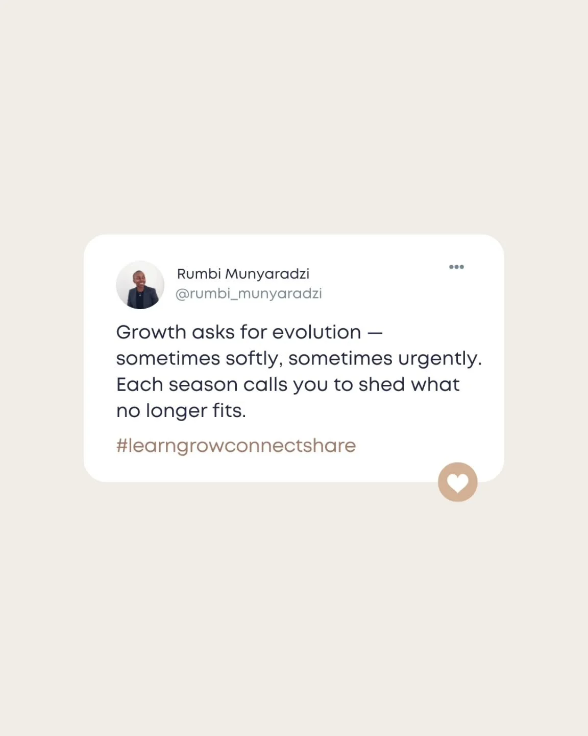 Seasonal growth shapes the self that is formed overtime.