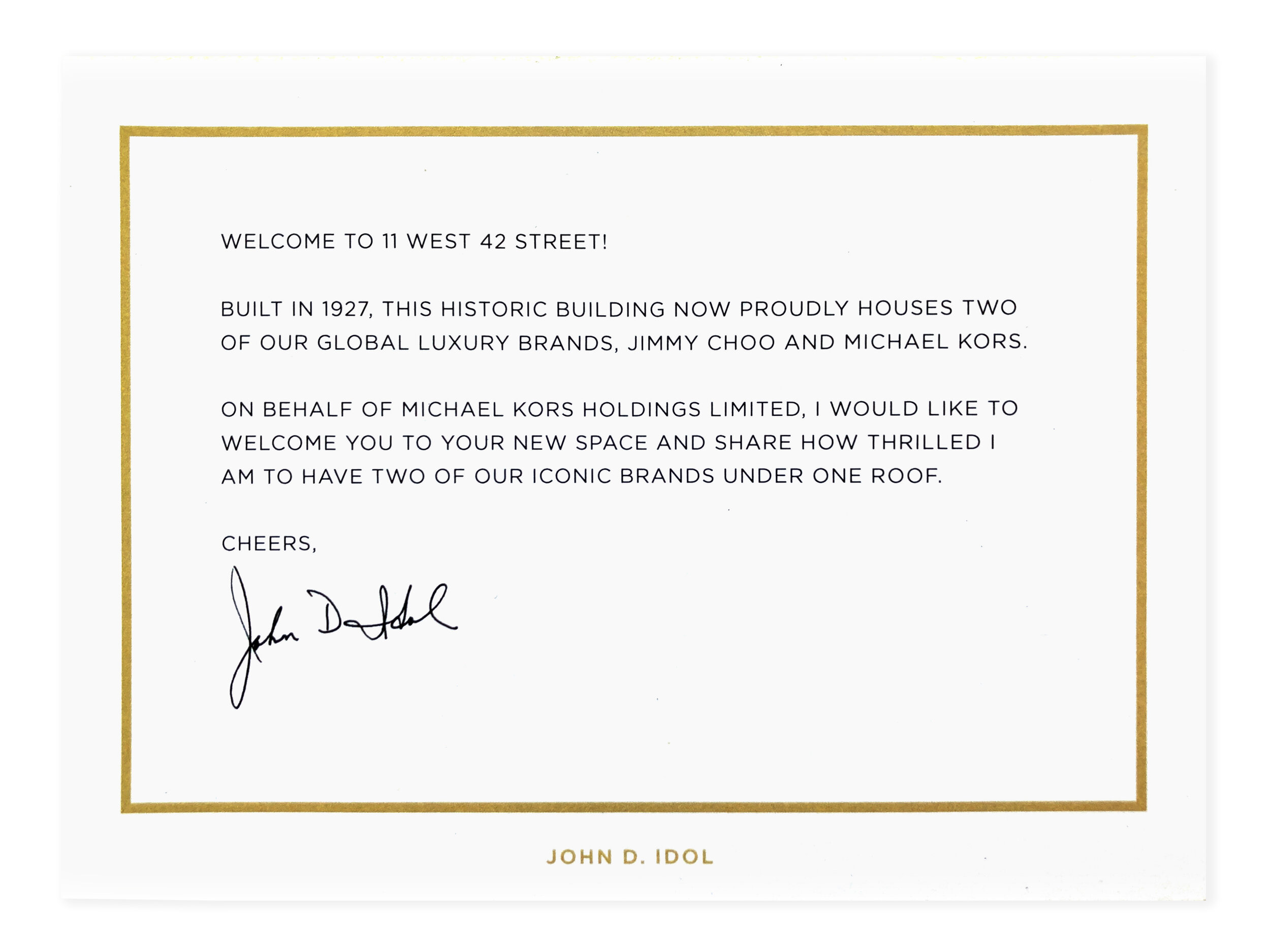 Welcome Jimmy Choo!