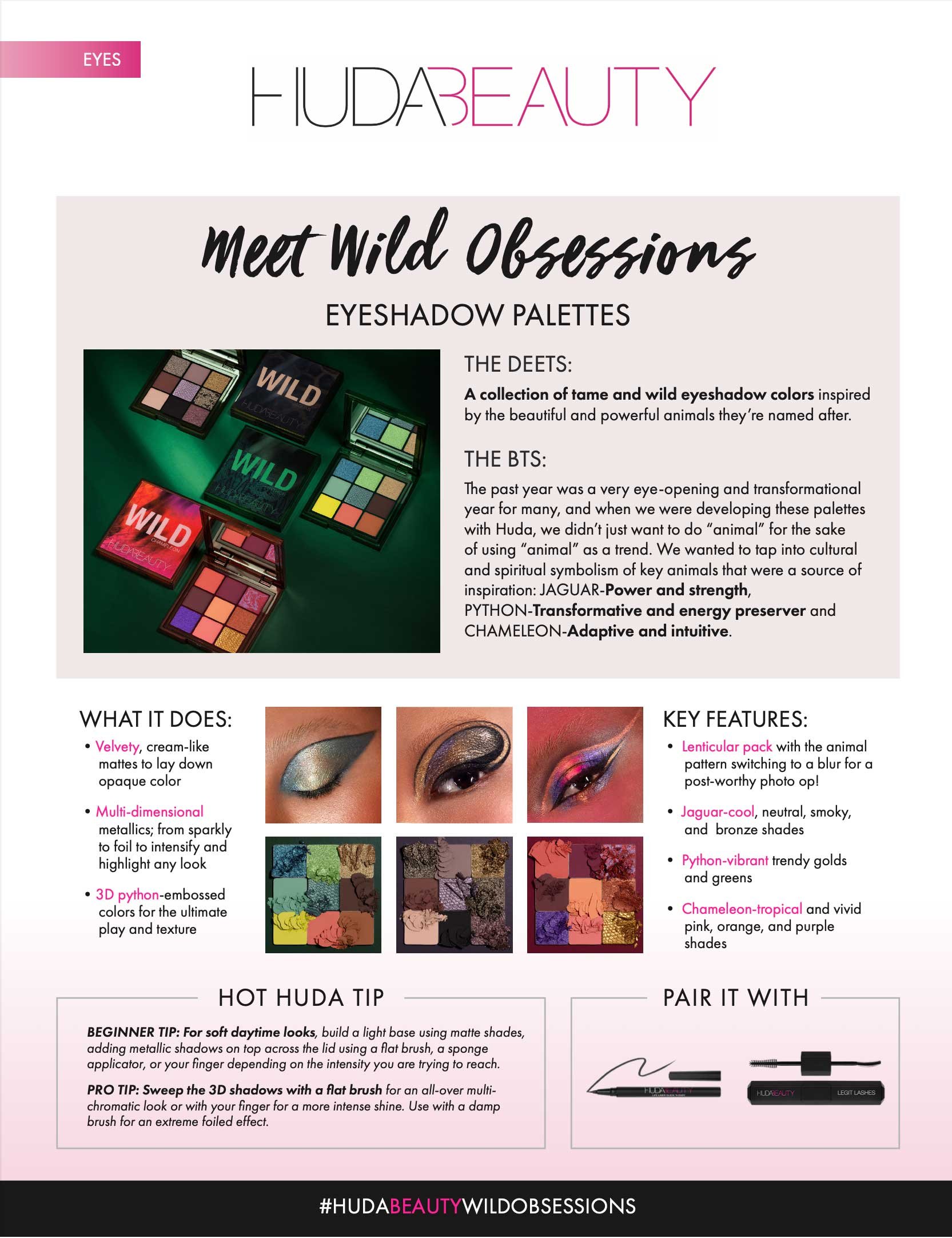 Huda Beauty Educational Sheets (ENG)