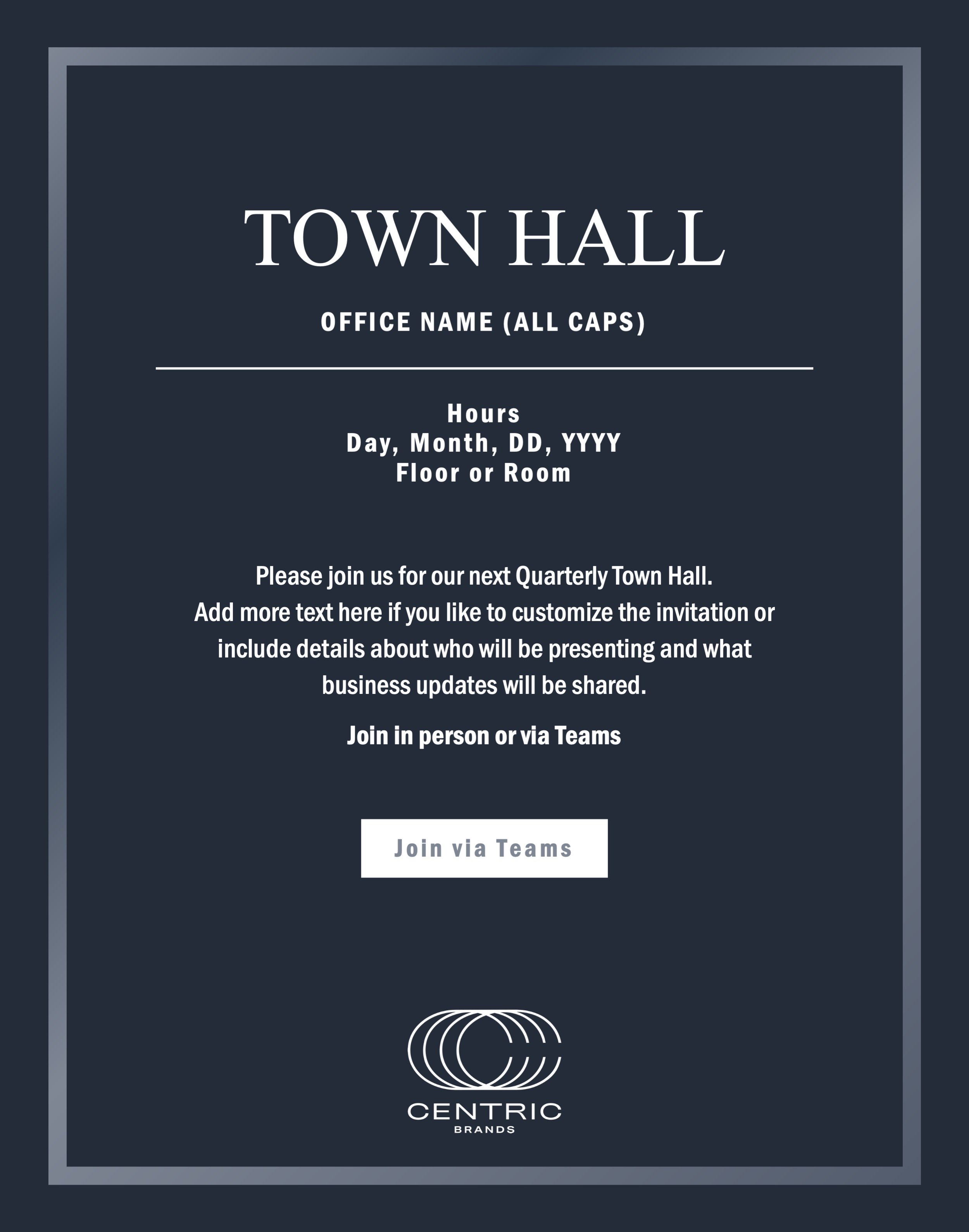 Town Hall Invitation (Template)