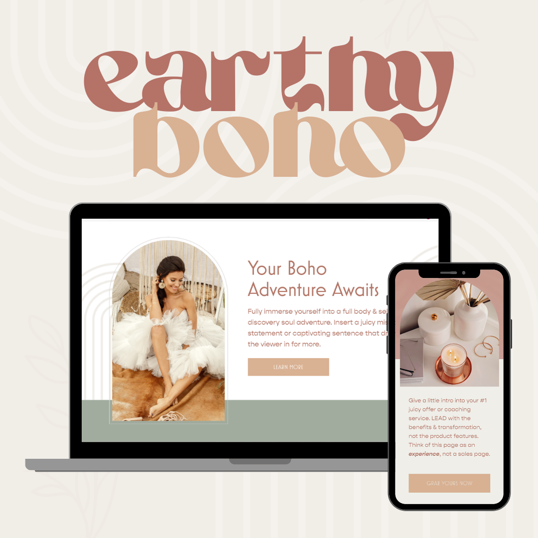 BOHO Website Template — Unfiltered Entrepreneurs Branding & Website